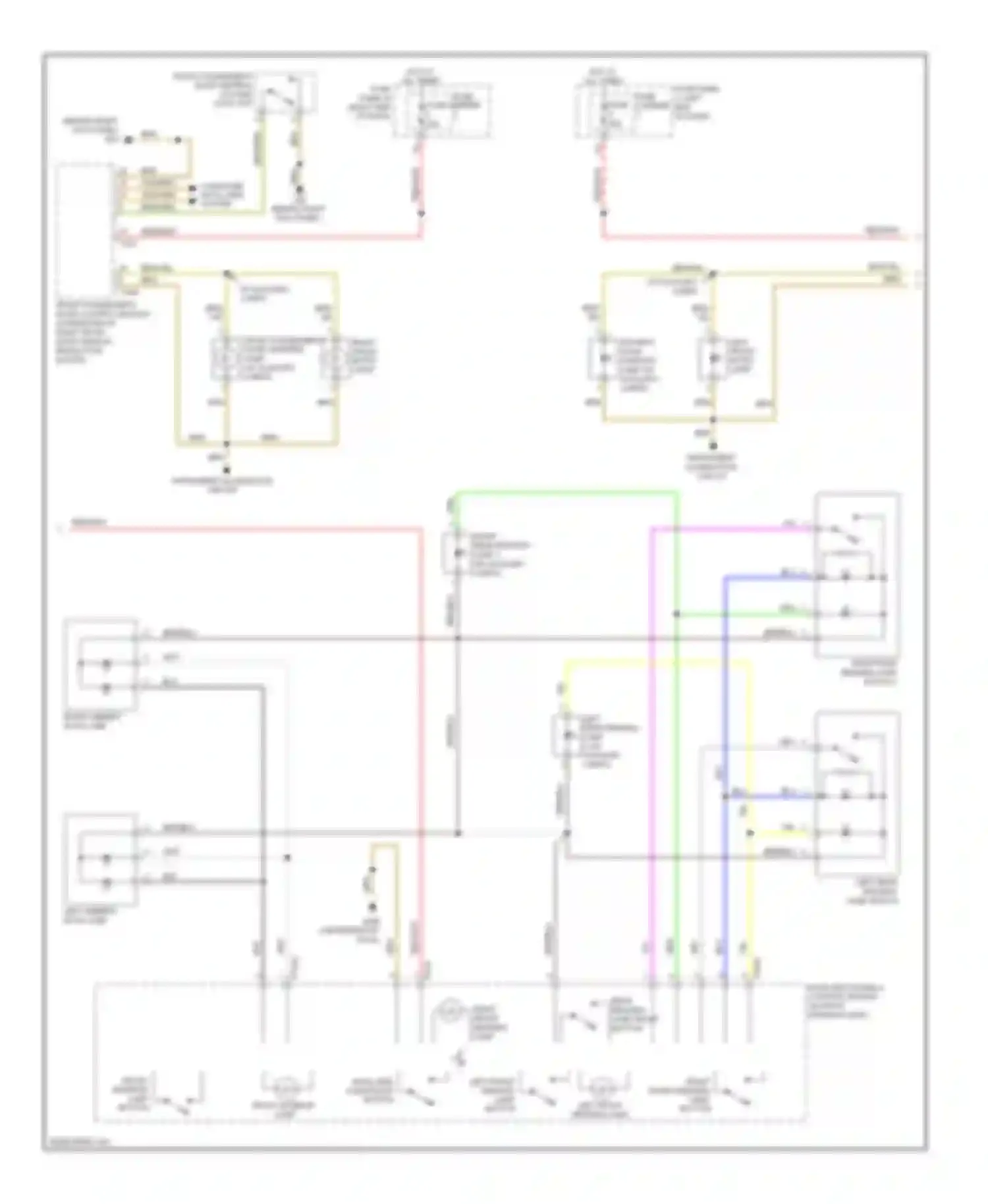 Wiring diagram right ambient roof lamp for Audi A8 D4 (2010-2014)