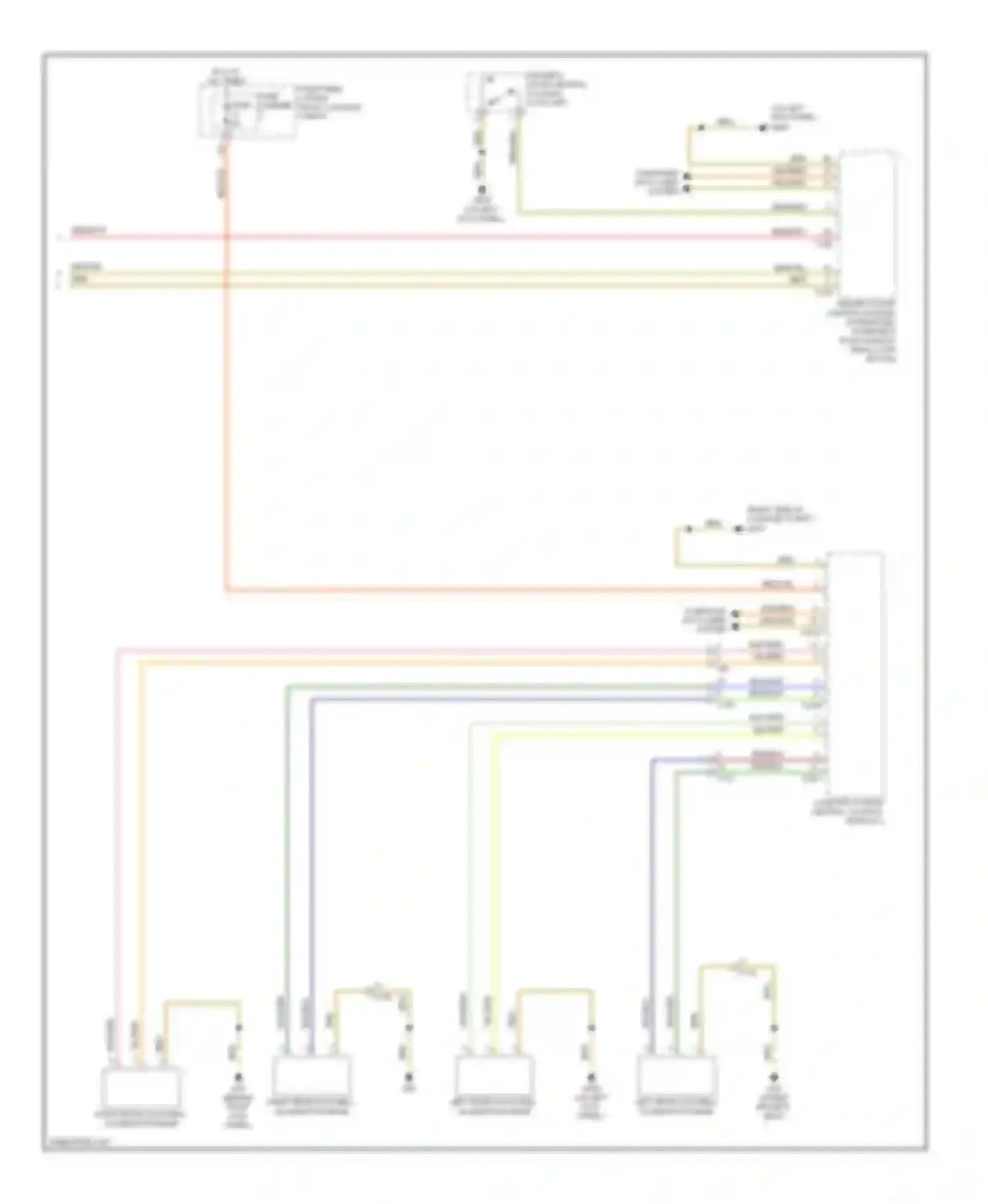 Wiring diagram driver's door control module (integrated in driver's door window regulator for Audi A8 D4 (2010-2014)