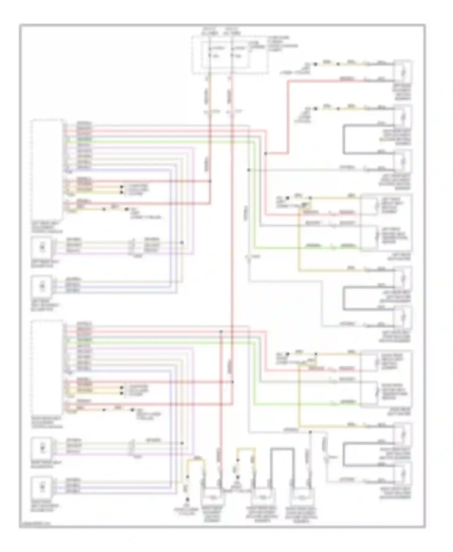 Wiring diagram left rear seat left bolster heating element for Audi A8 D4 (2010-2014)