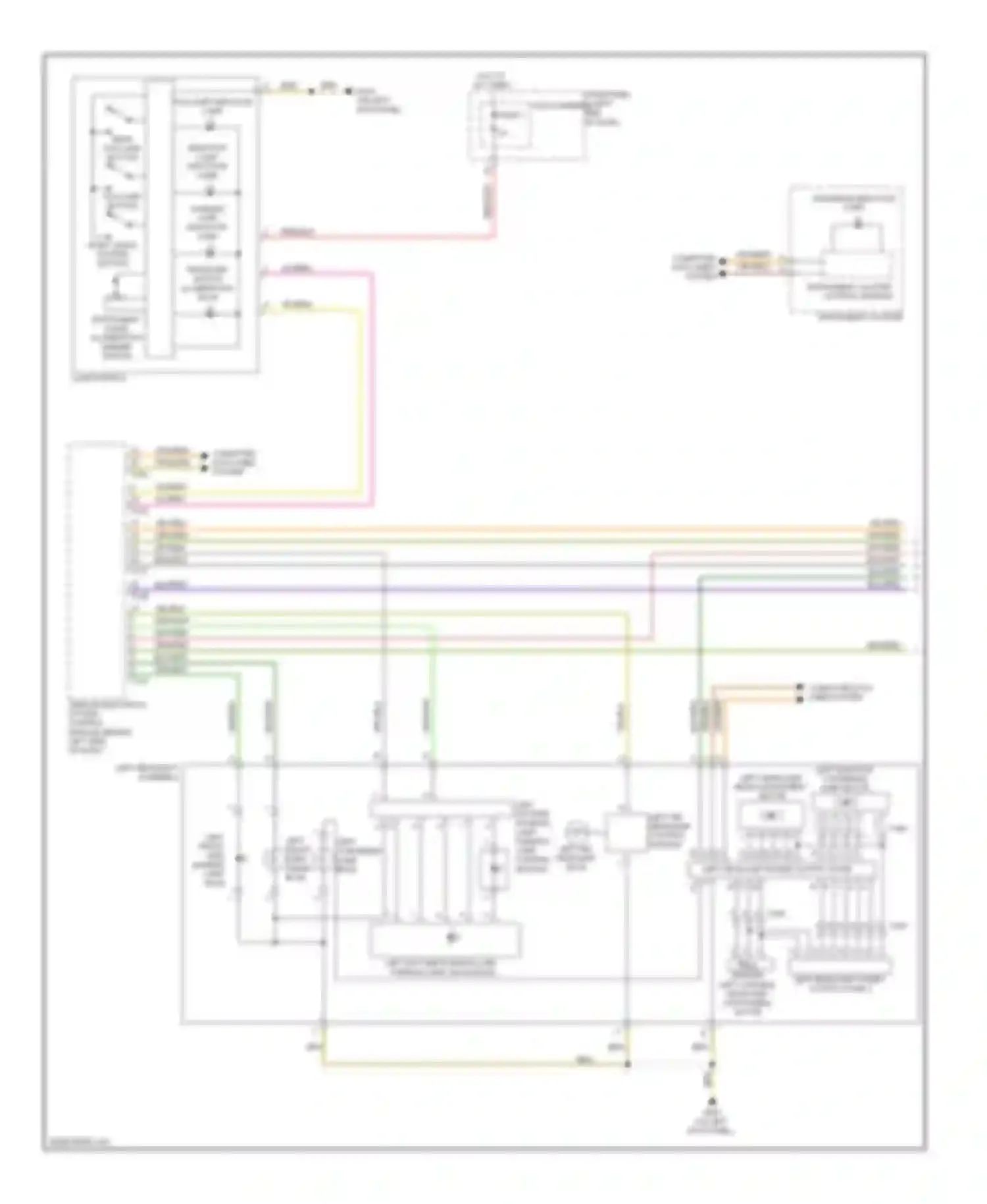 Wiring diagram left headlight assembly for Audi A8 D4 (2010-2014)