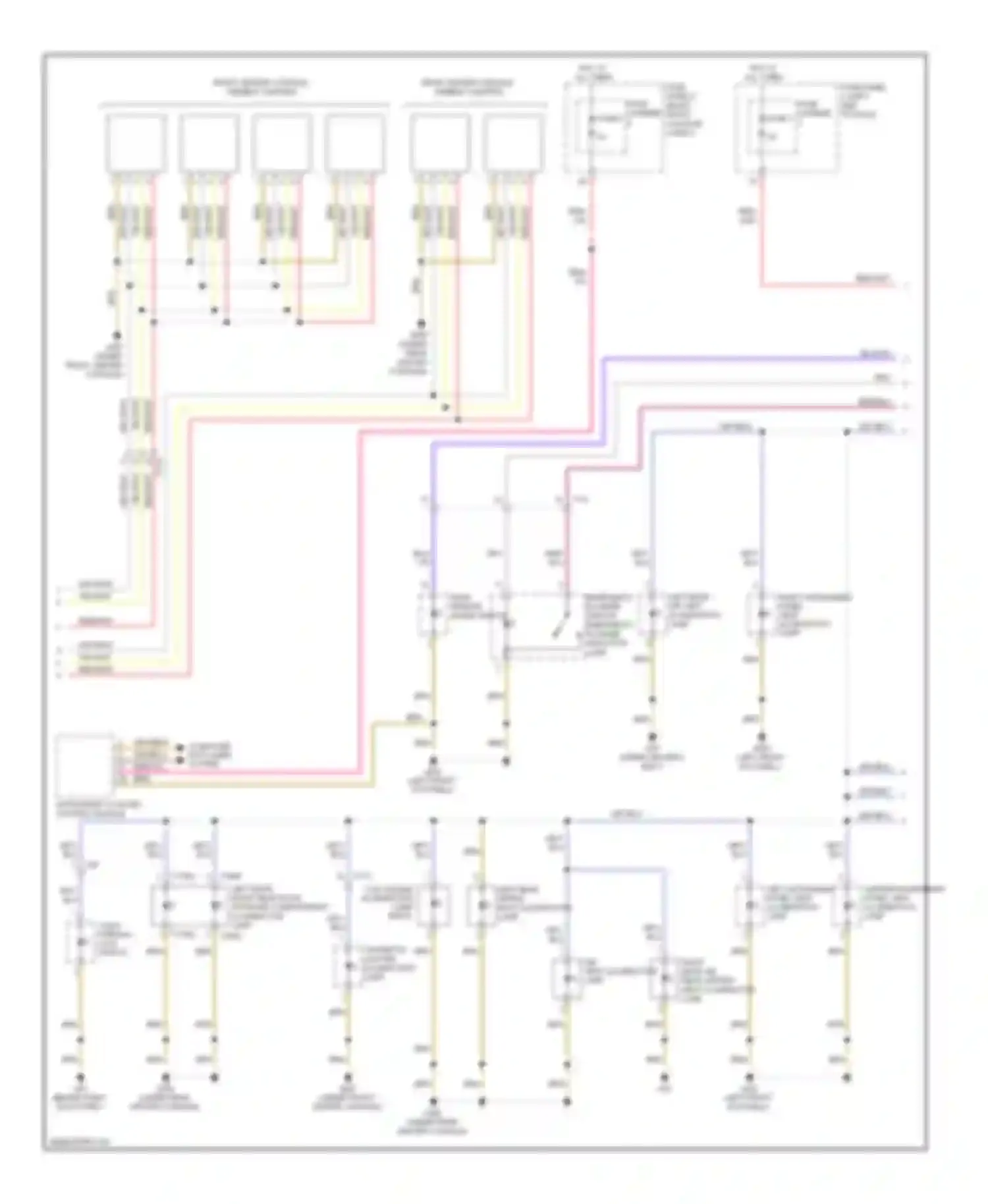 Wiring diagram center speaker for Audi A8 D4 (2010-2014)