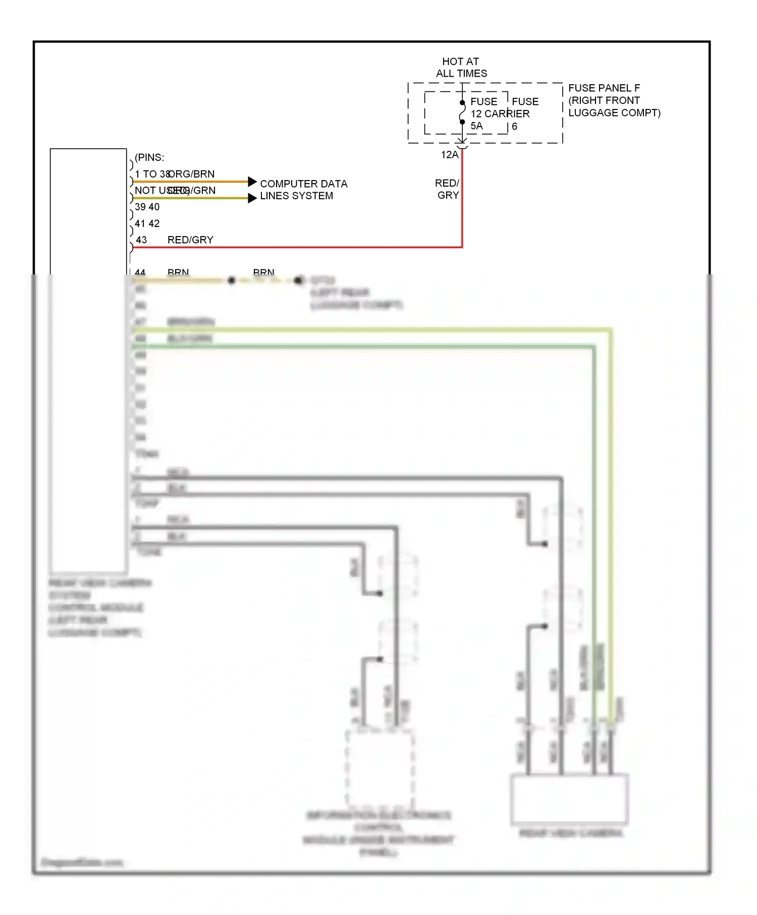Audi A8 D4 (2010-2014) information electronics control module (inside instrument panel) wiring diagram  (1 of 1)