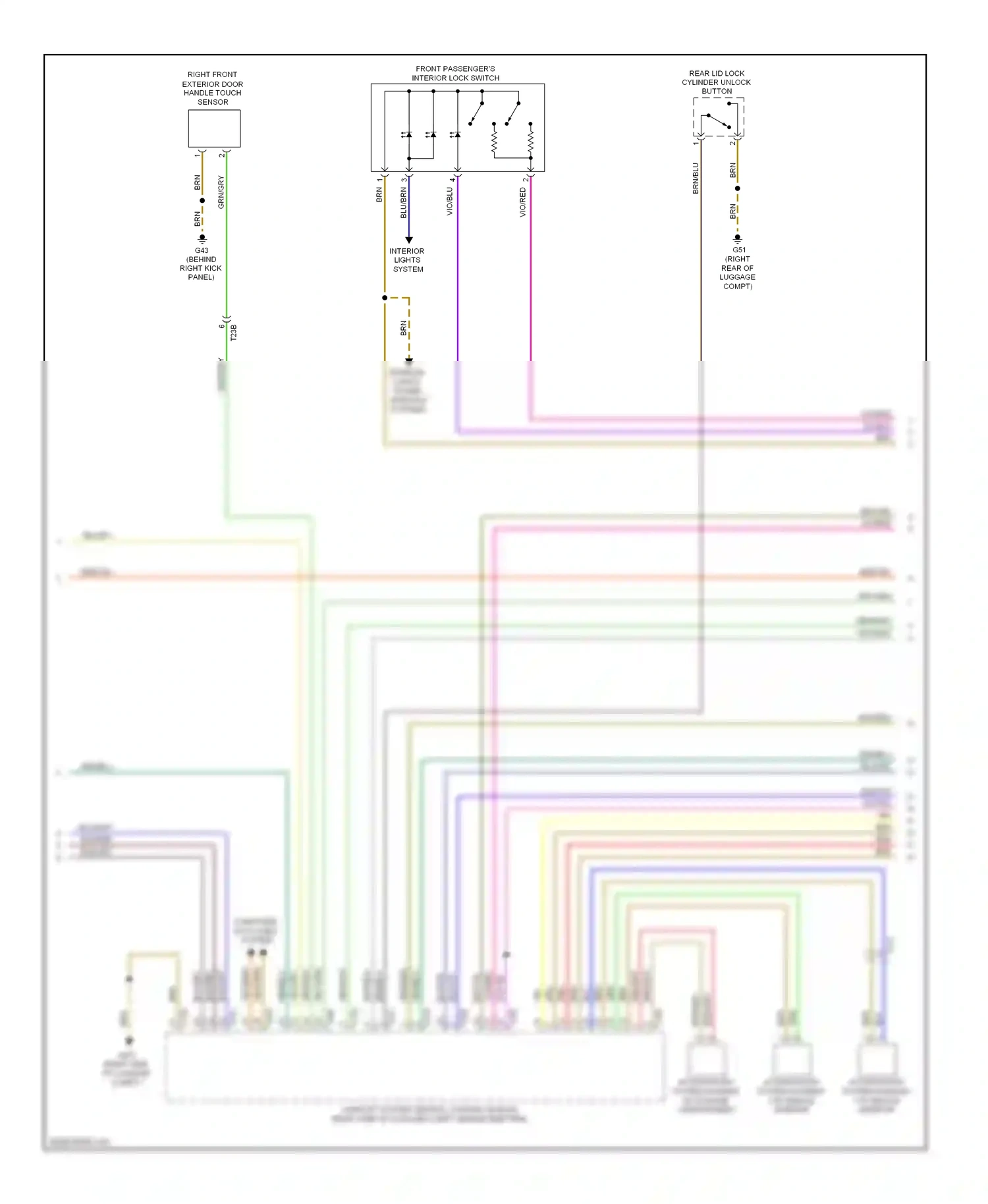 Audi A8 D4 (2010-2014) interior lights, power windows systems wiring diagram  (1 of 2)