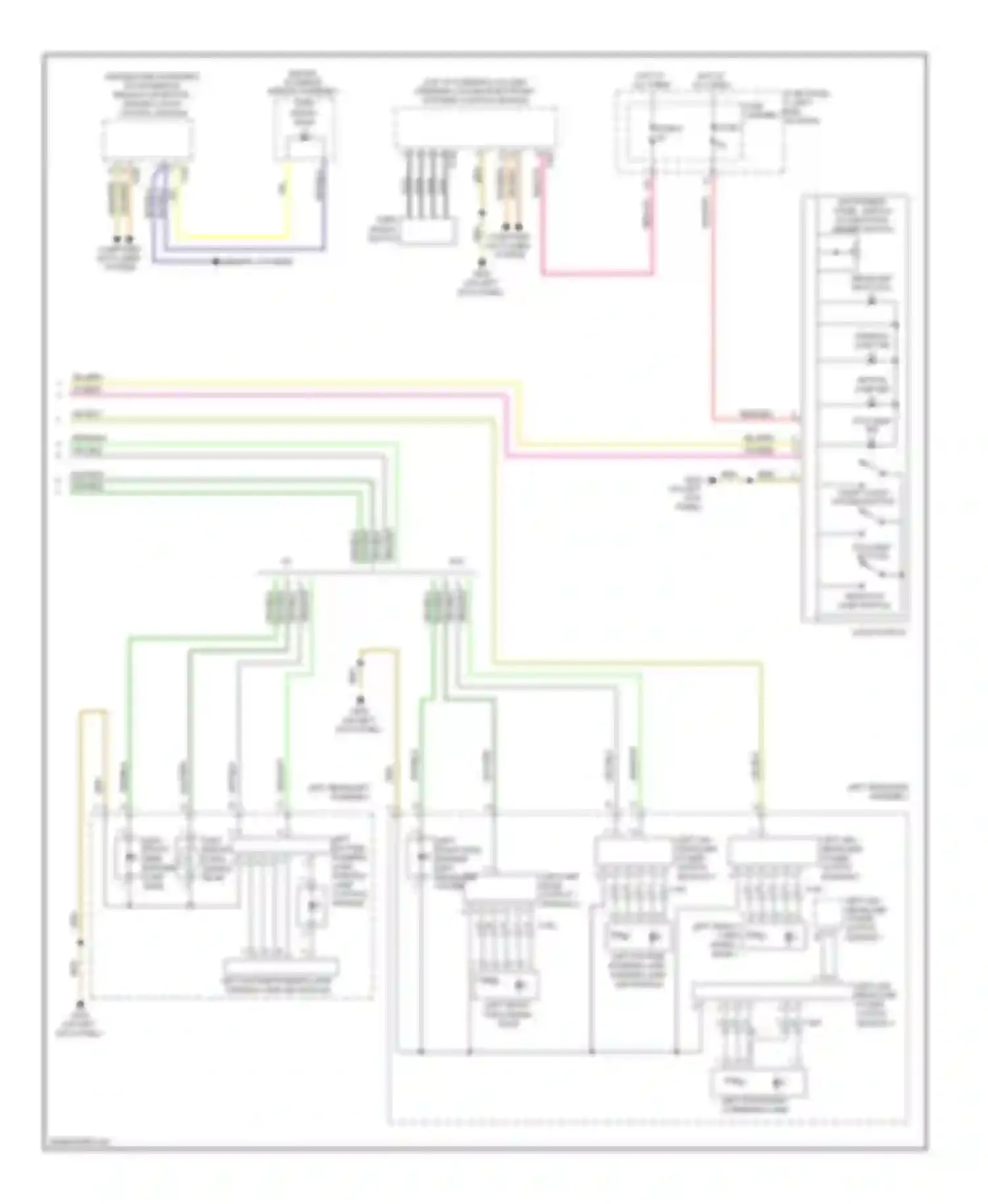 Wiring diagram left front side marker lamp bulb for Audi A8 D4 (2010-2014) (1 of 4)