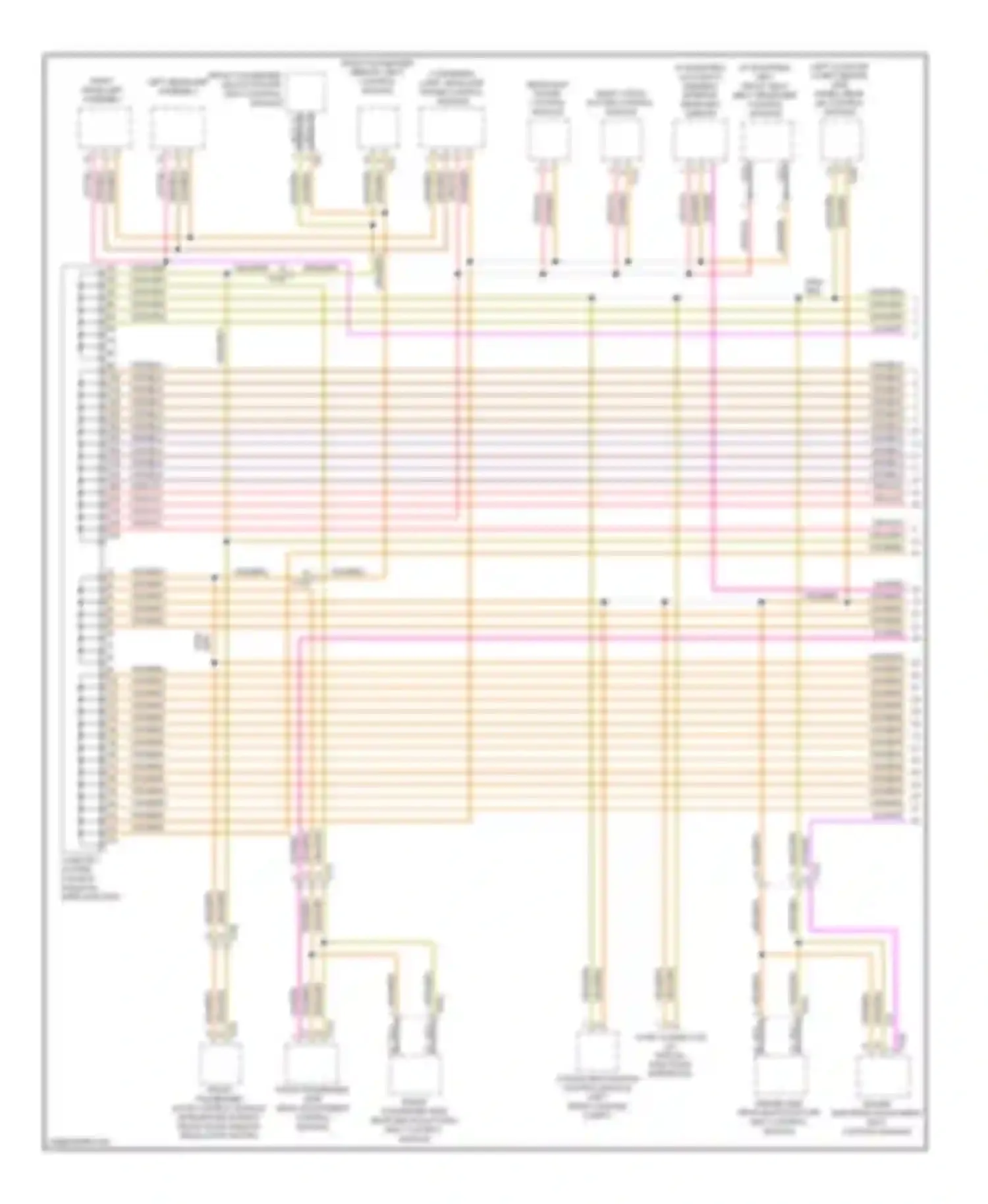 Wiring diagram left headlamp assembly for Audi A8 D4 (2010-2014) (1 of 3)