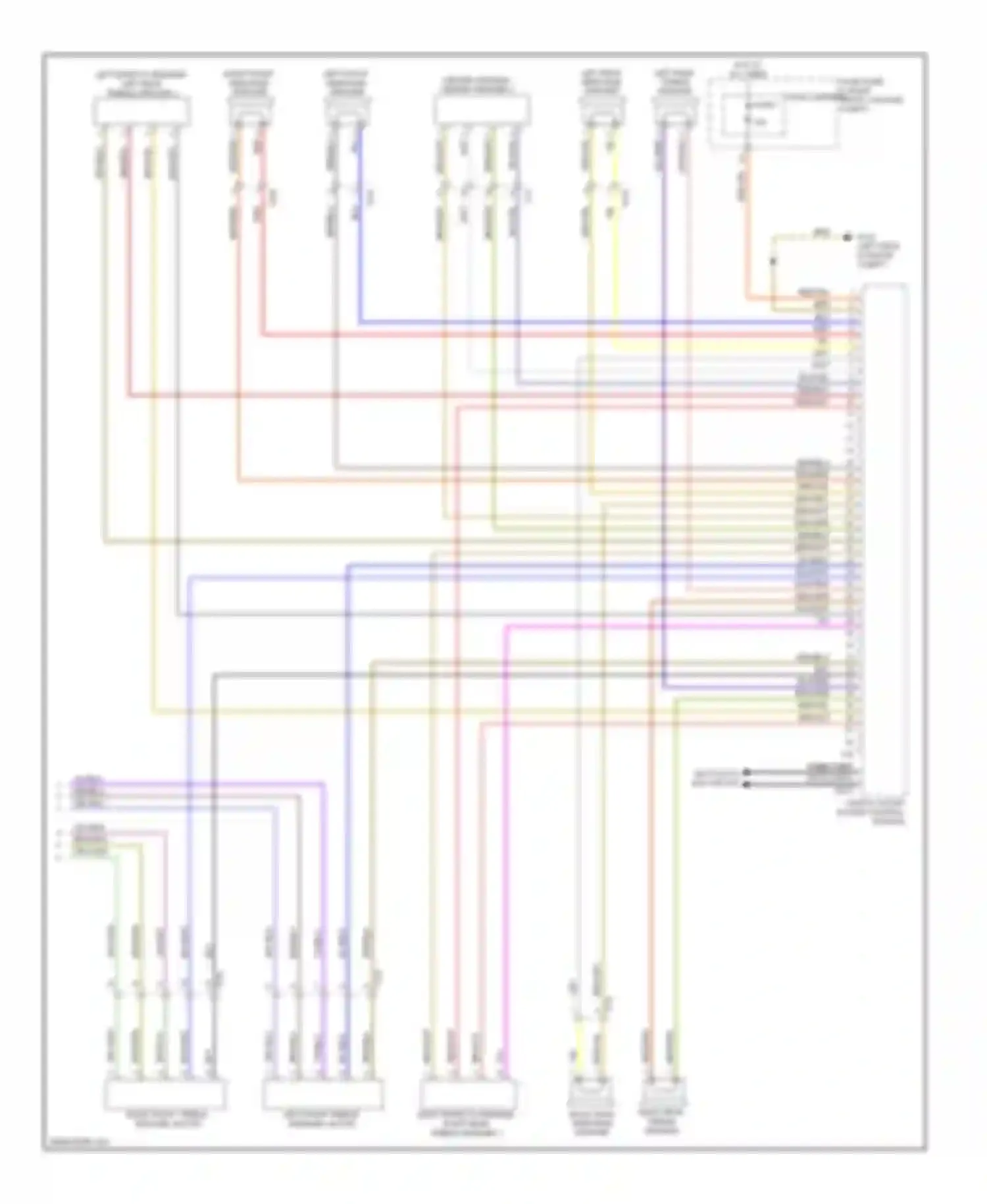 Wiring diagram left rear midrange speaker for Audi A8 D4 (2010-2014) (1 of 1)