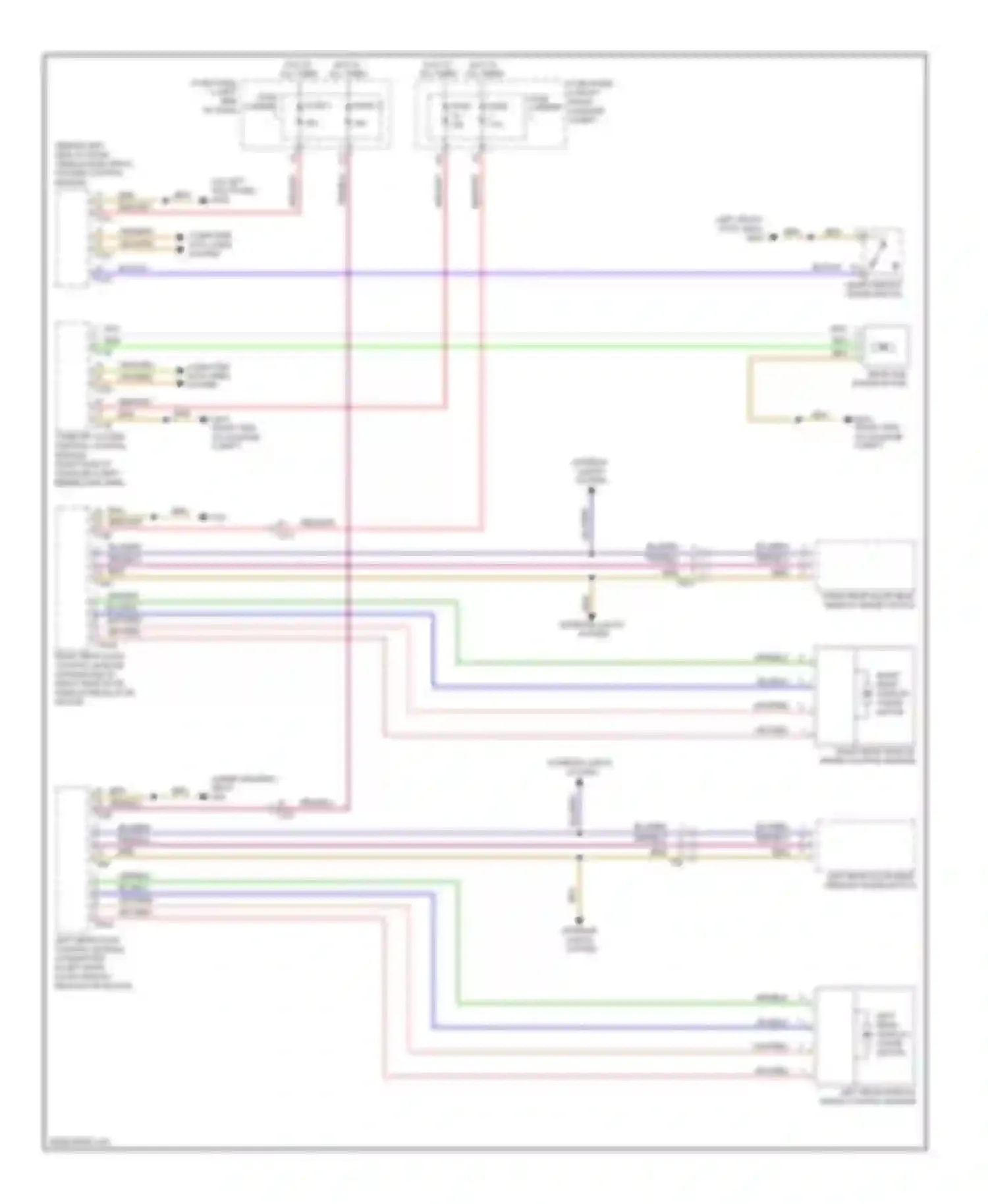 Wiring diagram left rear window shade control module for Audi A8 D4 (2010-2014) (1 of 1)