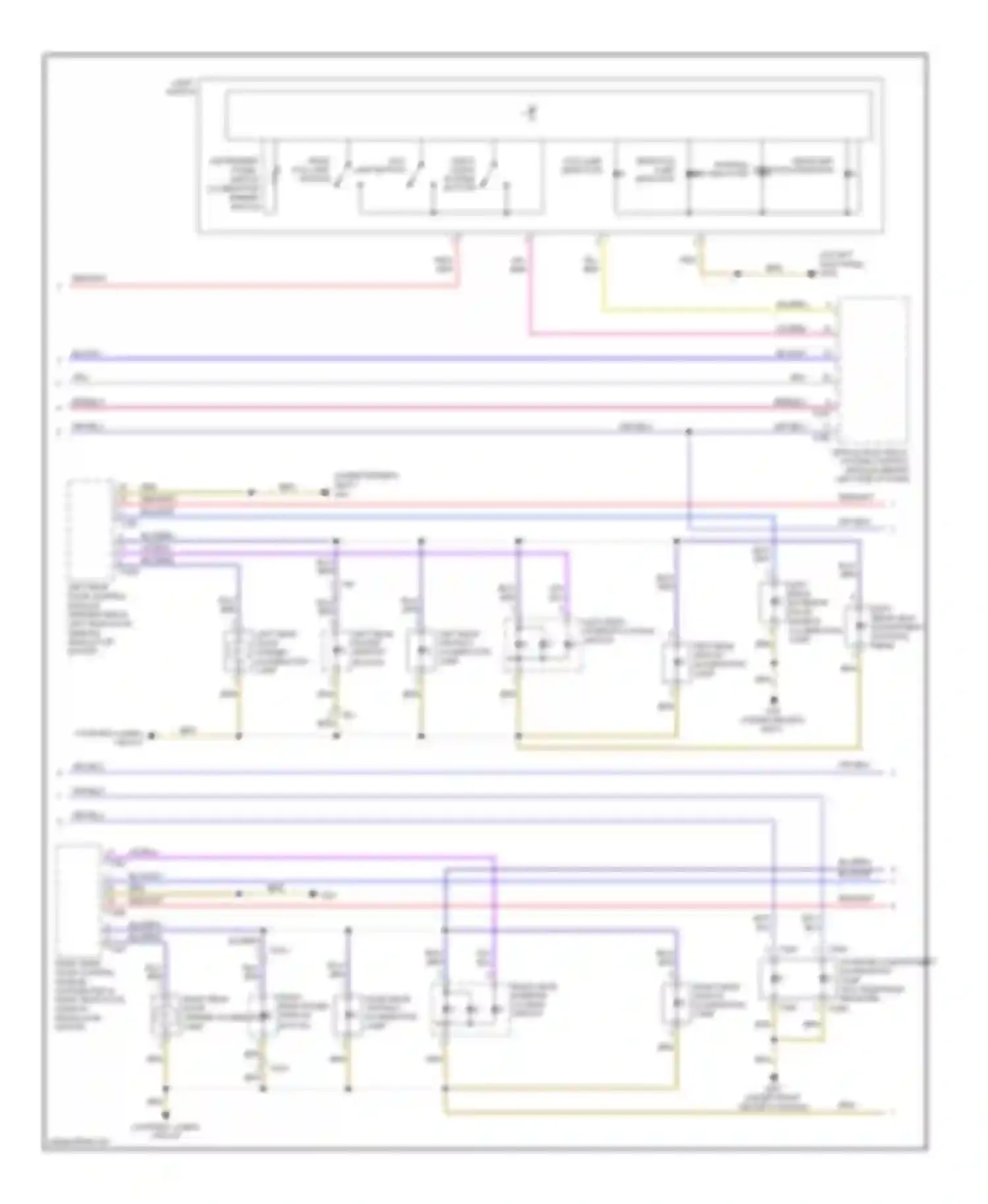 Wiring diagram left rear interior locking switch for Audi A8 D4 (2010-2014)