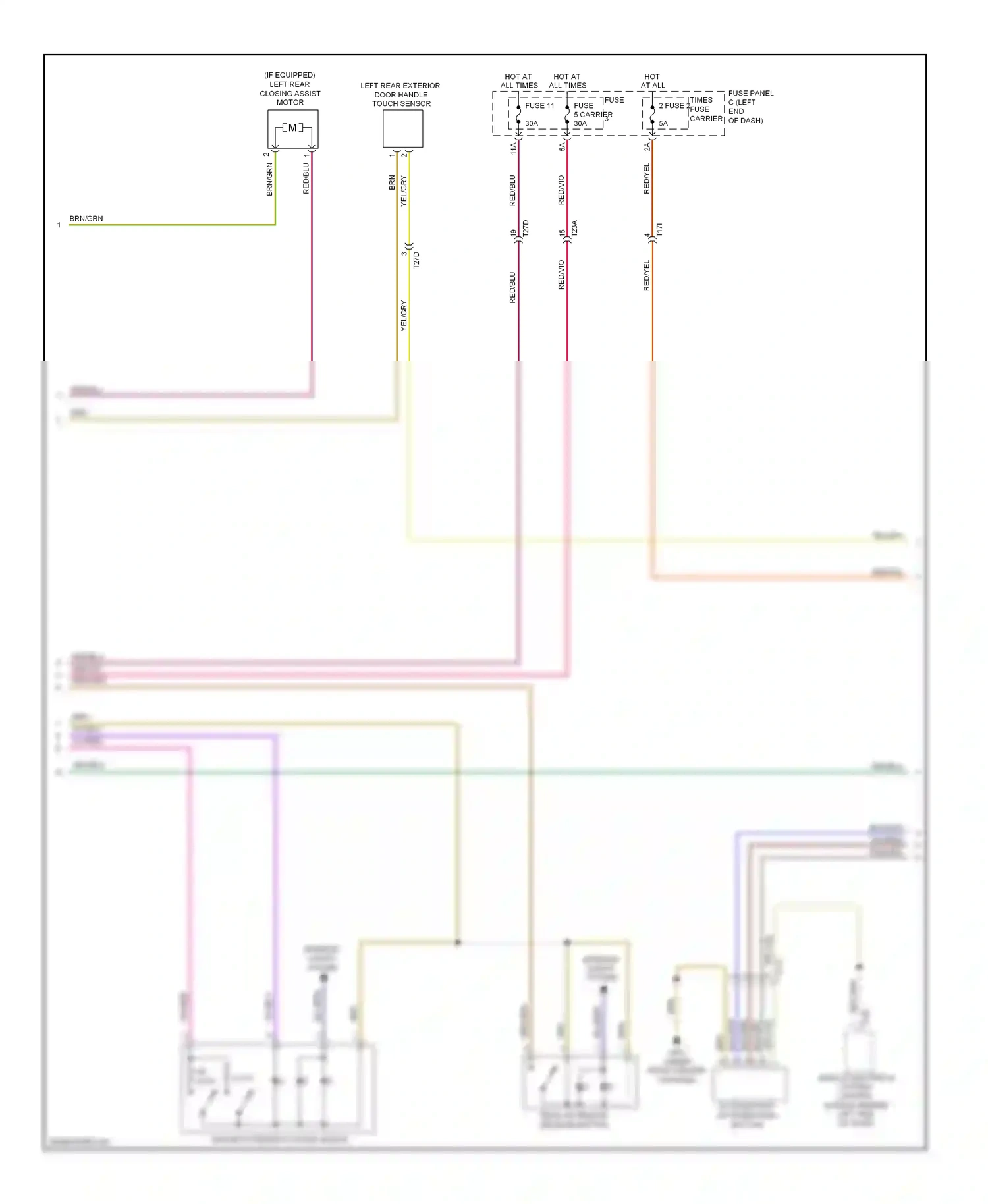 Audi A8 D4 (2010-2014) lock wiring diagram  (1 of 2)