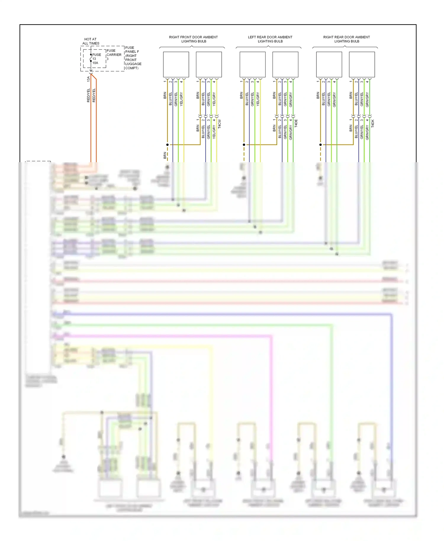 Audi A8 D4 (2010-2014) (on left kick panel) wiring diagram  (23 of 36)