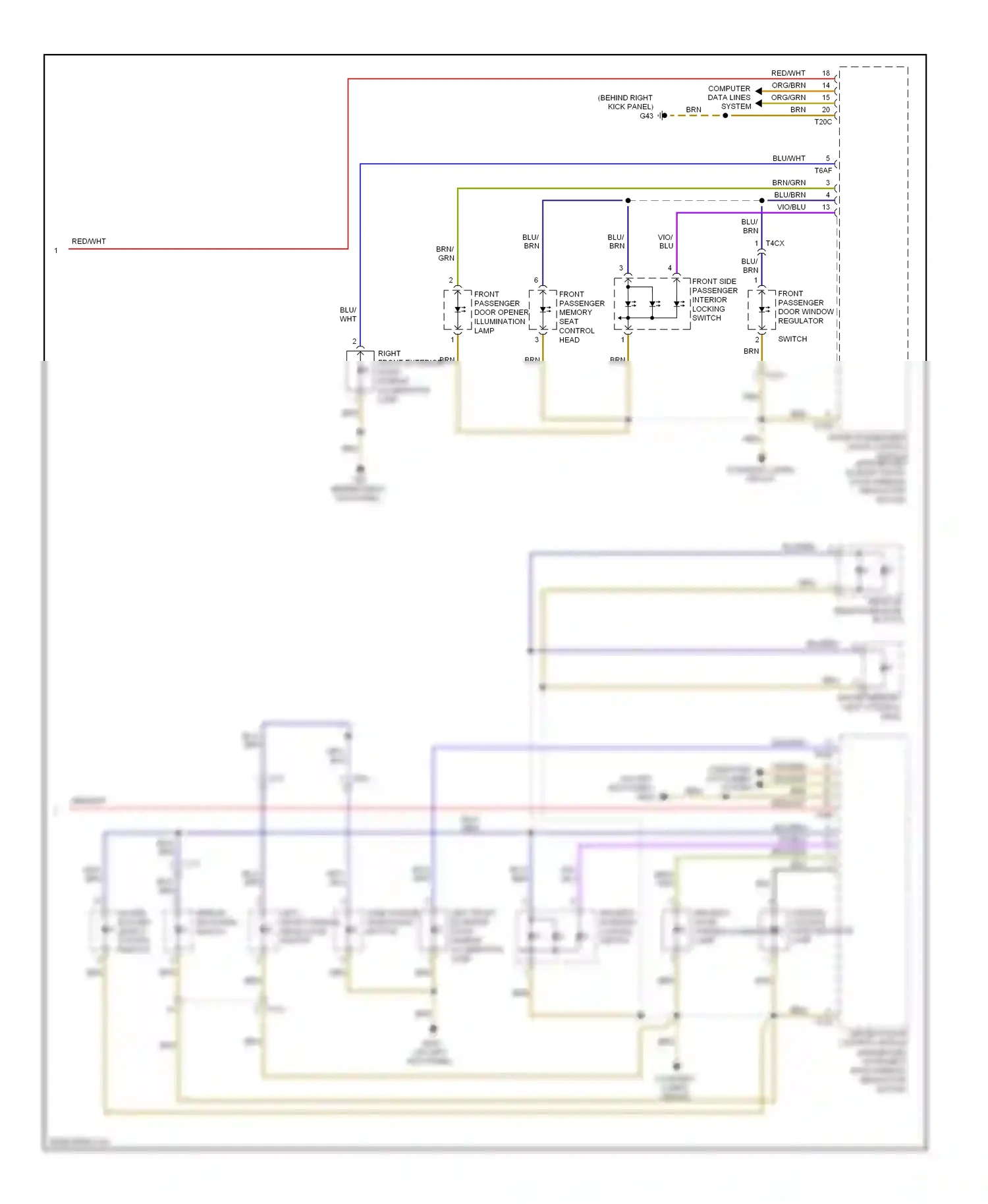 Audi A8 D4 (2010-2014) (on left kick panel) wiring diagram  (25 of 36)