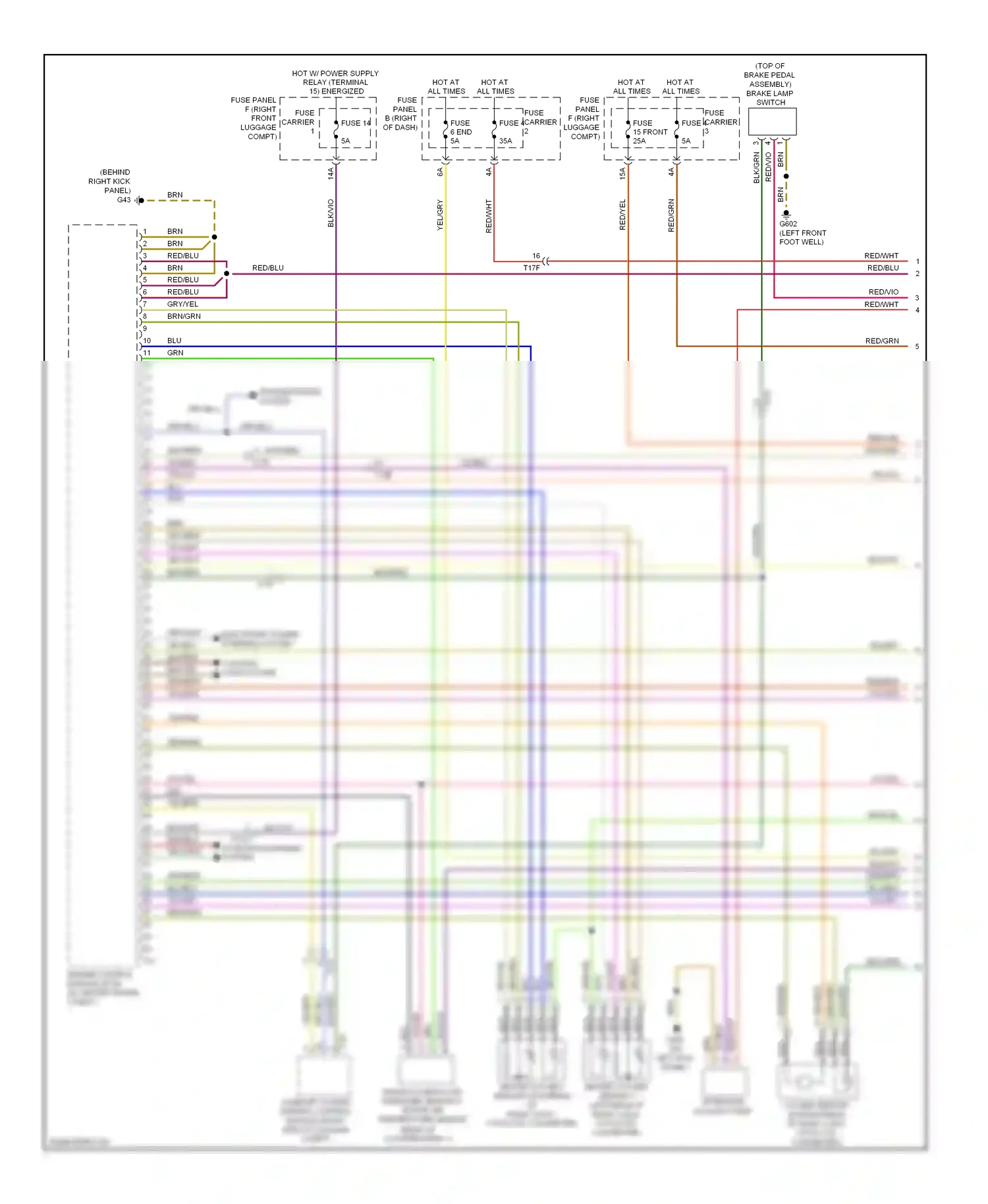 Audi A8 D4 (2010-2014) (on left kick panel) wiring diagram  (18 of 36)