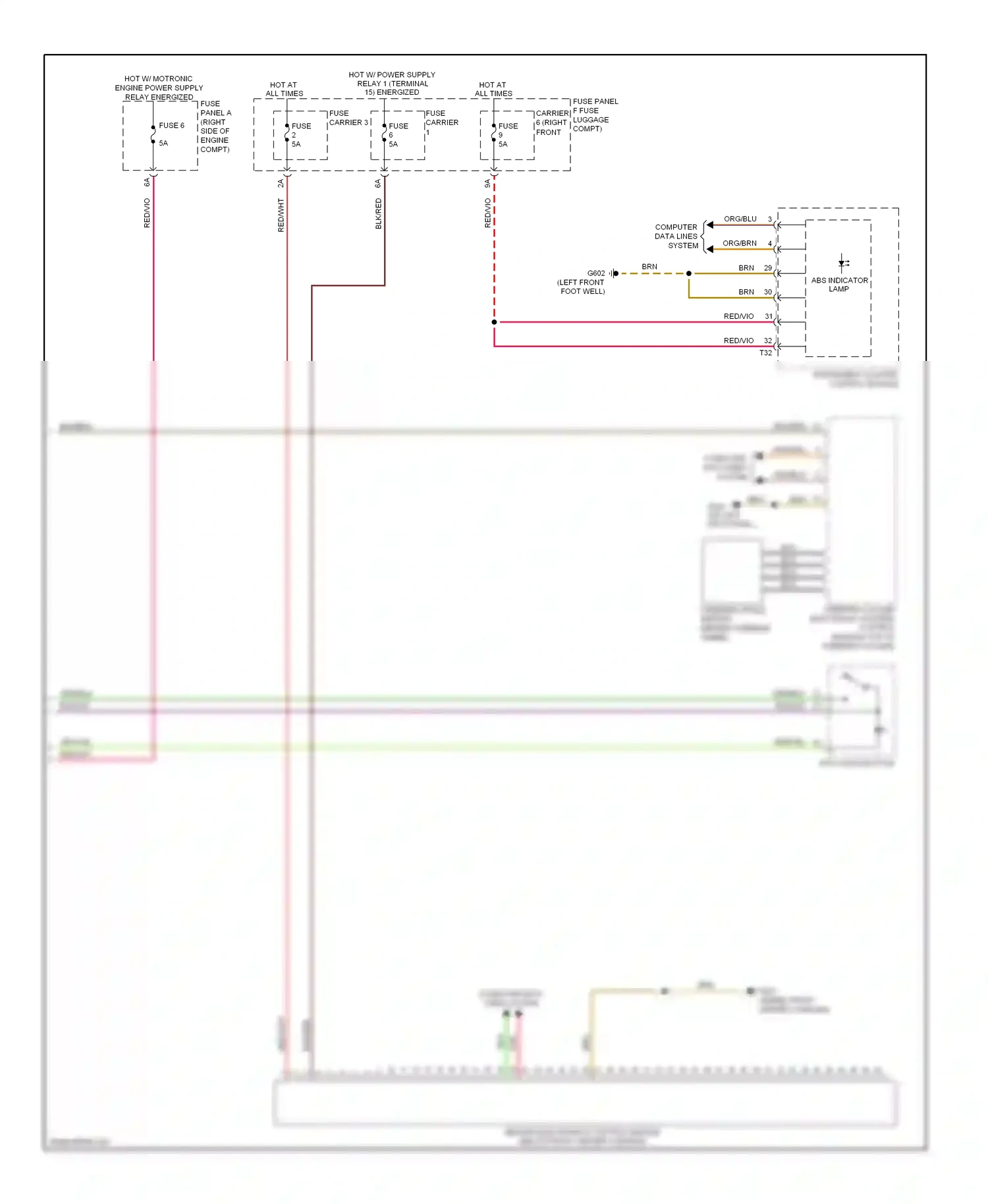 Audi A8 D4 (2010-2014) (on left kick panel) wiring diagram  (1 of 36)