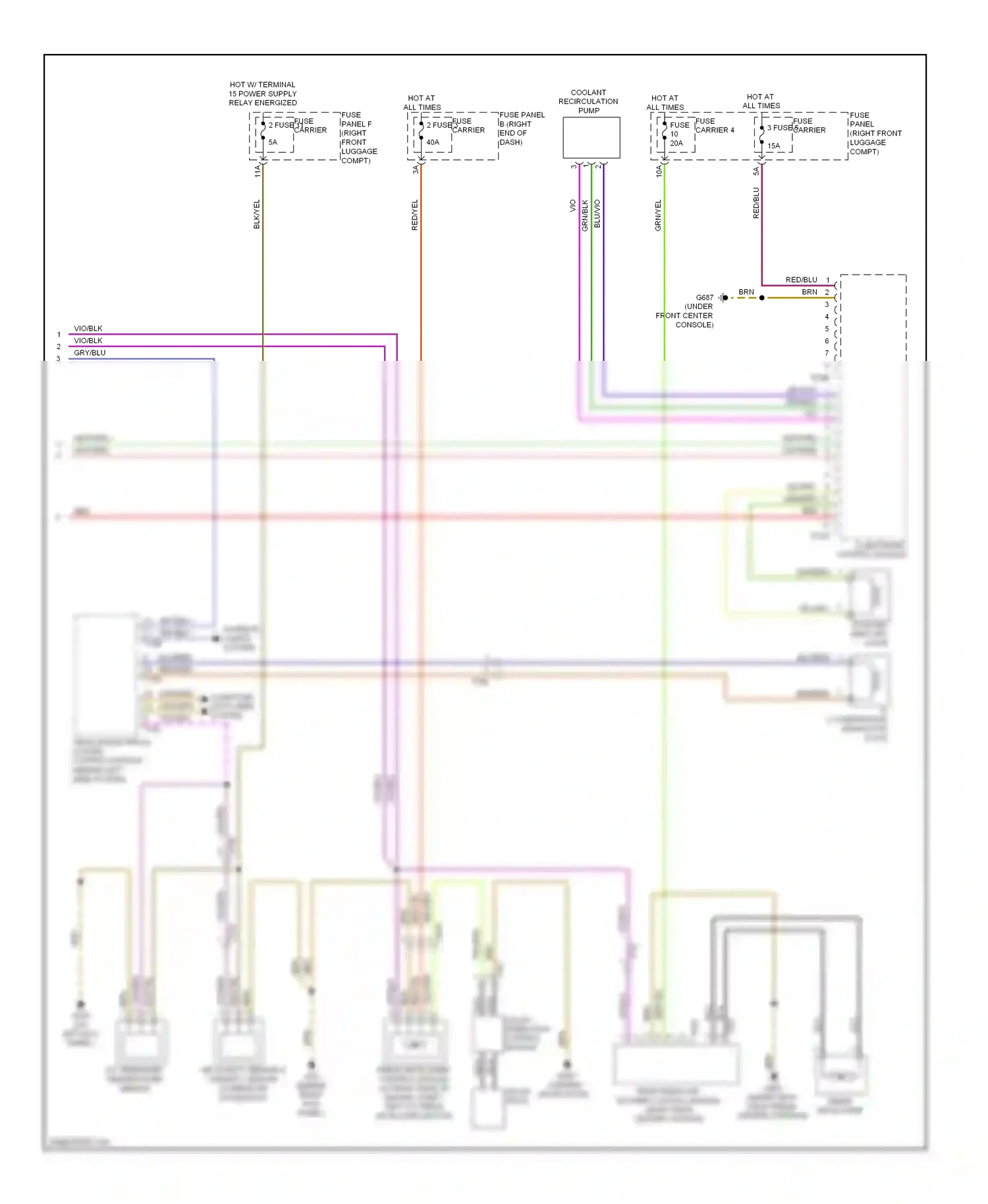 Audi A8 D4 (2010-2014) (on left kick panel) wiring diagram  (5 of 36)
