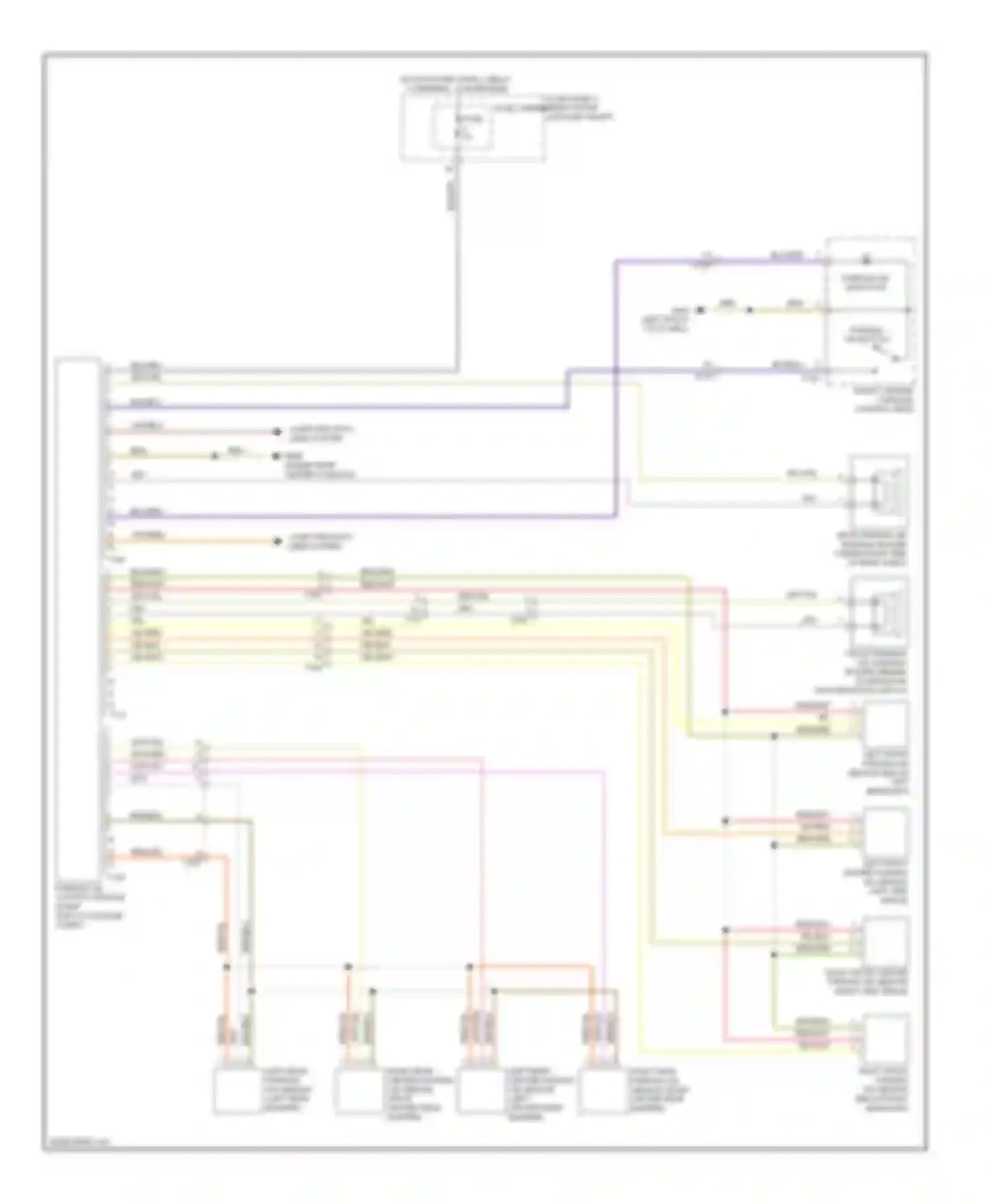 Wiring diagram parking aid indicator for Audi A8 D4 (2010-2014) (1 of 1)
