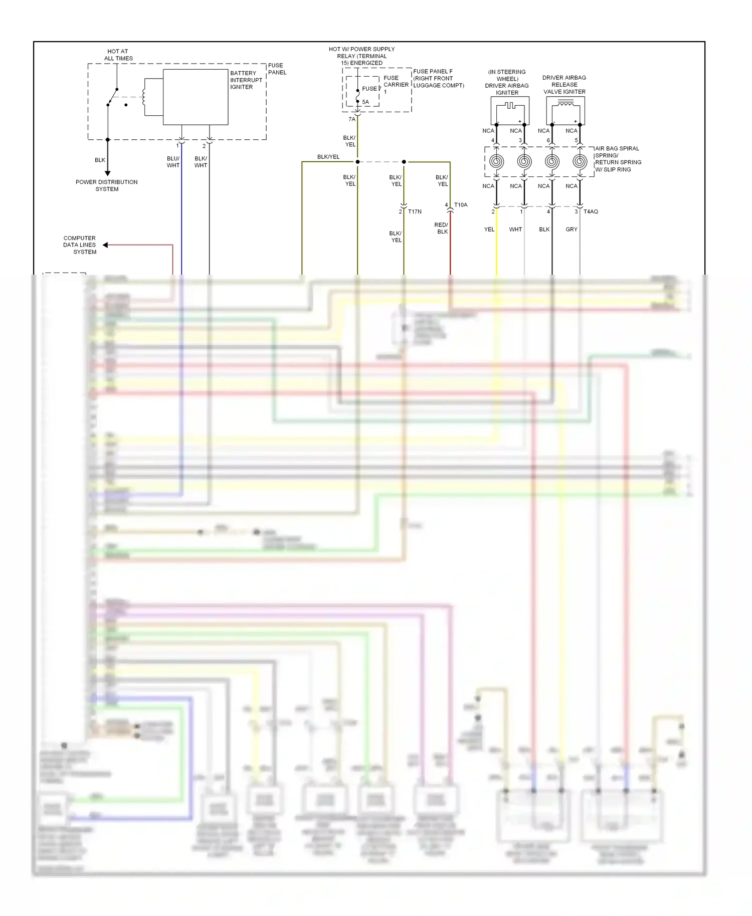Audi A8 D4 (2010-2014) return spring (w/ slip ring) wiring diagram  (1 of 1)