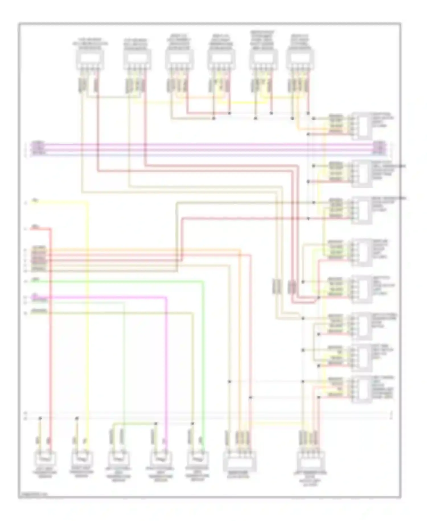 Wiring diagram right footwell vent temperature sensor for Audi A8 D4 (2010-2014) (1 of 1)