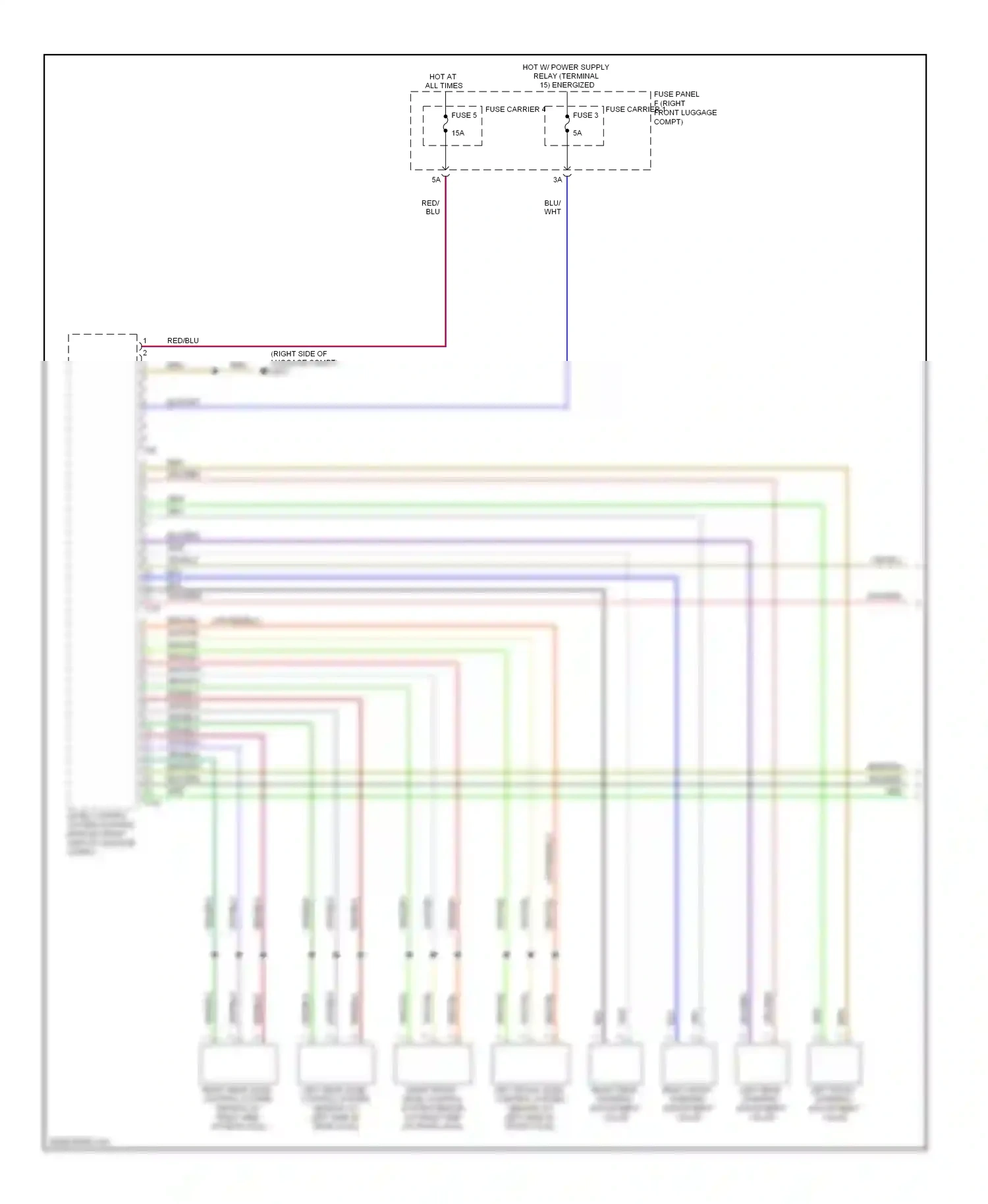Audi A8 D4 (2010-2014) right front level control system sensor (at right side of front axle) wiring diagram  (1 of 1)