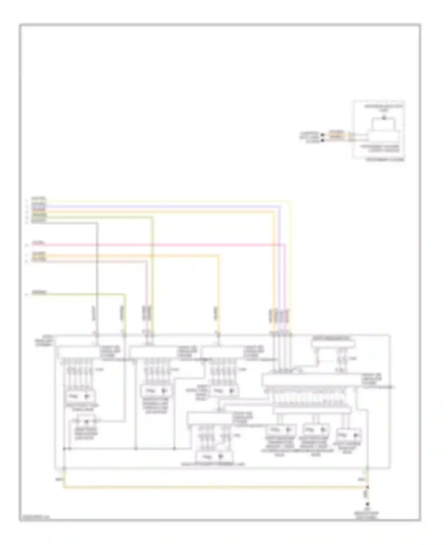 Wiring diagram right headlamp temperature sensor 1, right low beam headlamp bulb for Audi A8 D4 (2010-2014) (1 of 1)