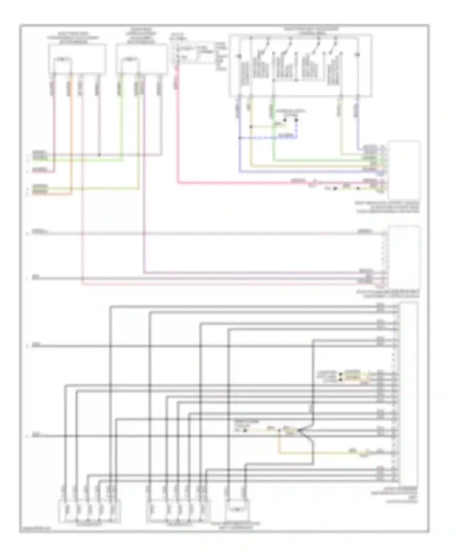 Wiring diagram right rear seat reclining for Audi A8 D4 (2010-2014) (1 of 1)