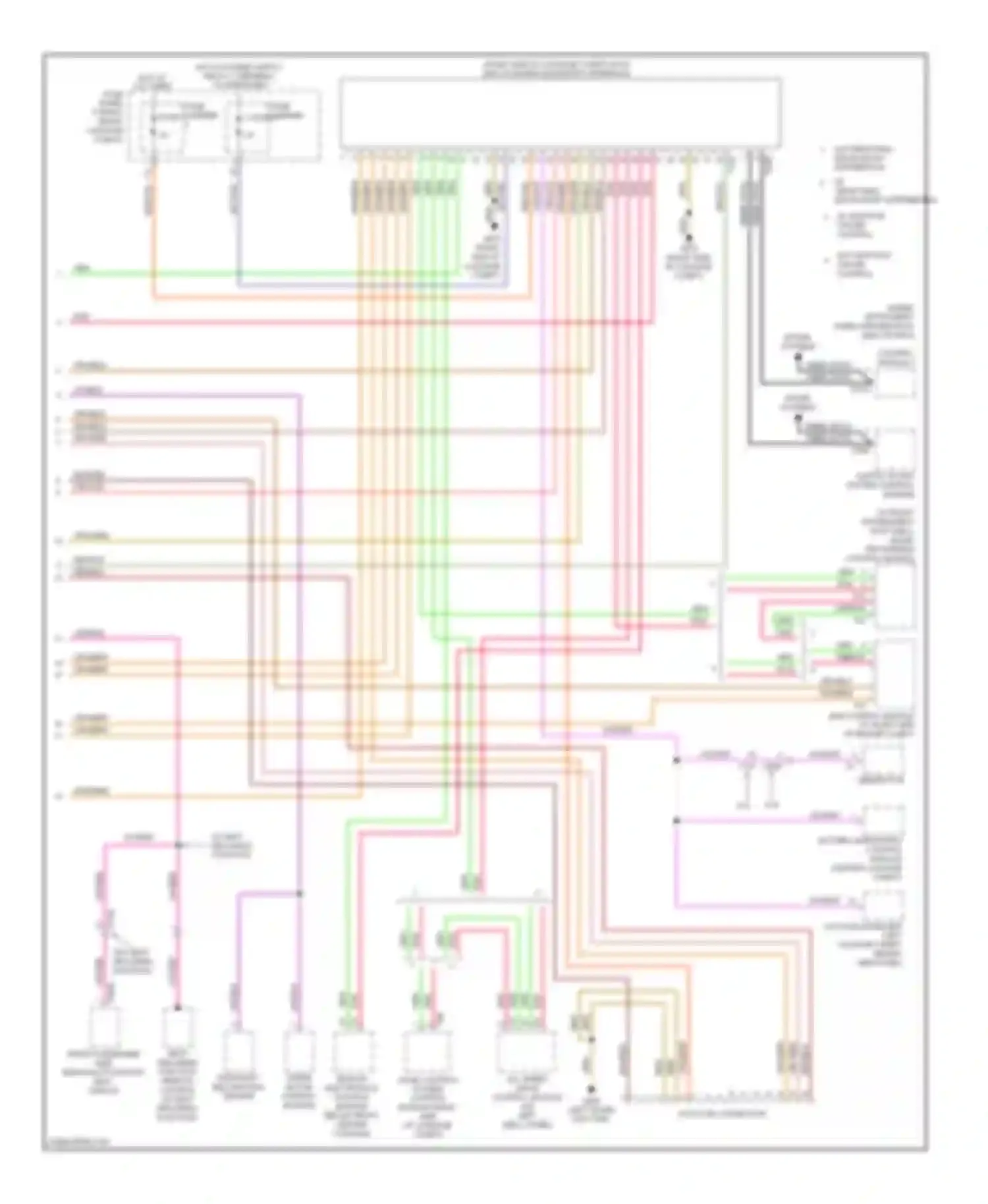 Wiring diagram w/o rear final drive-sport differential w/ rear final drive-sport differential for Audi A8 D4 (2010-2014)