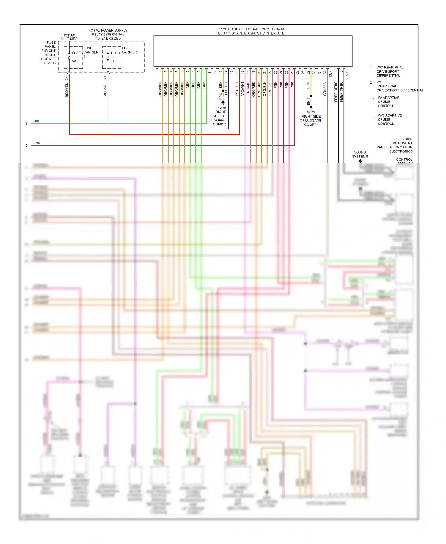 Audi A8 D4 (2010-2014) sensor electronics control module (below front center console) wiring diagram  (2 of 2)