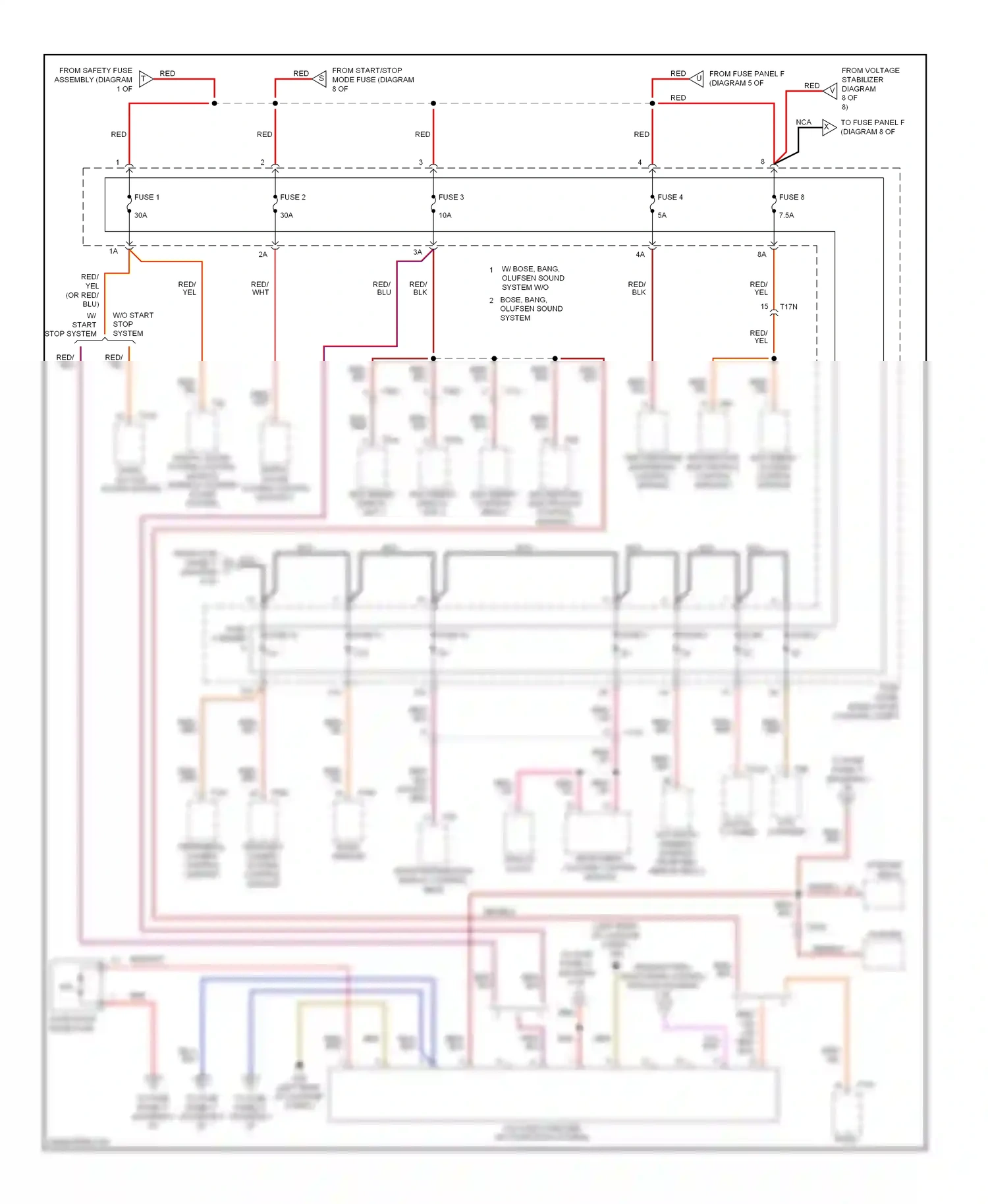 Audi A8 D4 (2010-2014) starter wiring diagram  (1 of 2)