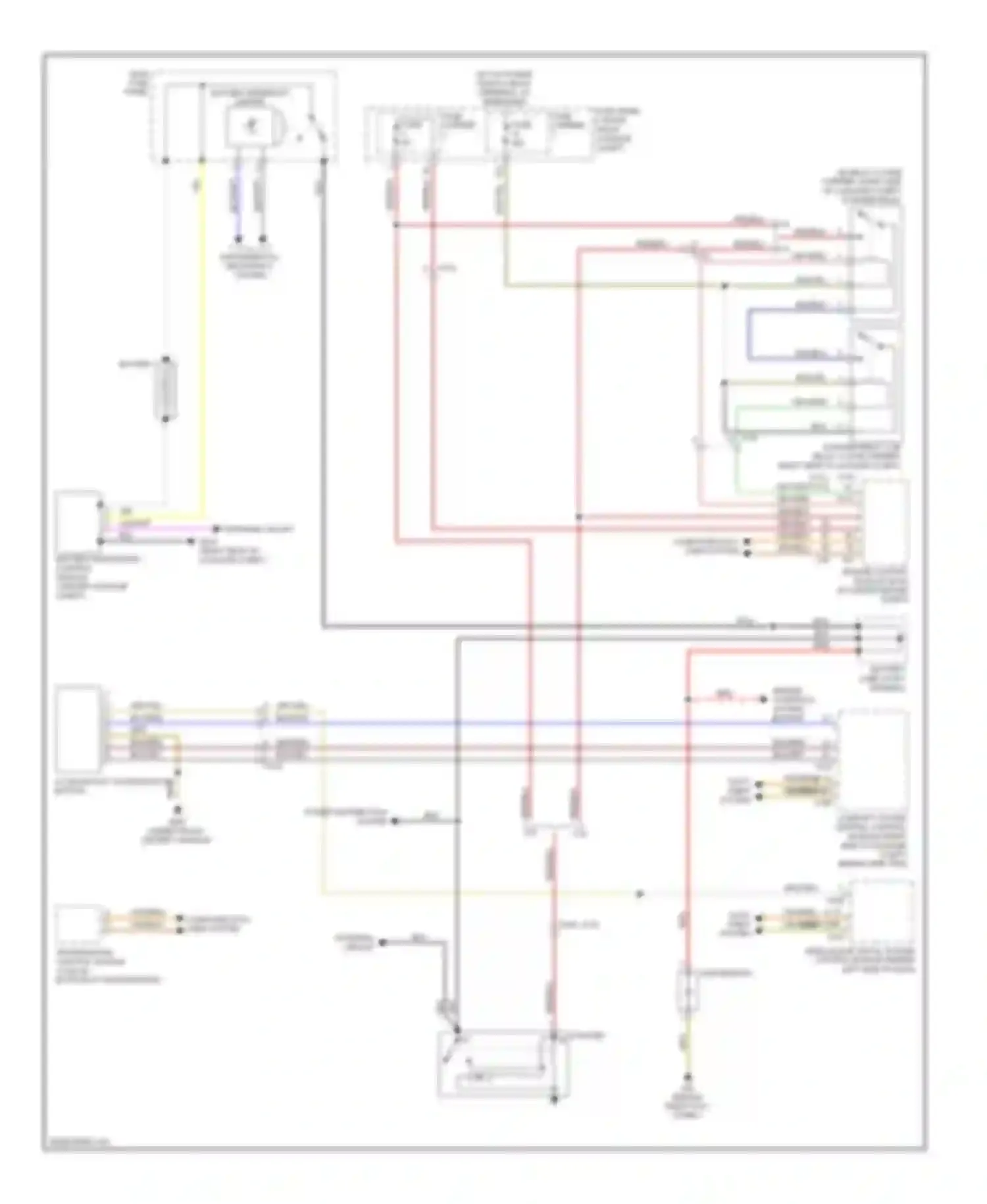 Wiring diagram supplemental restraints system for Audi A8 D4 (2010-2014) (2 of 4)