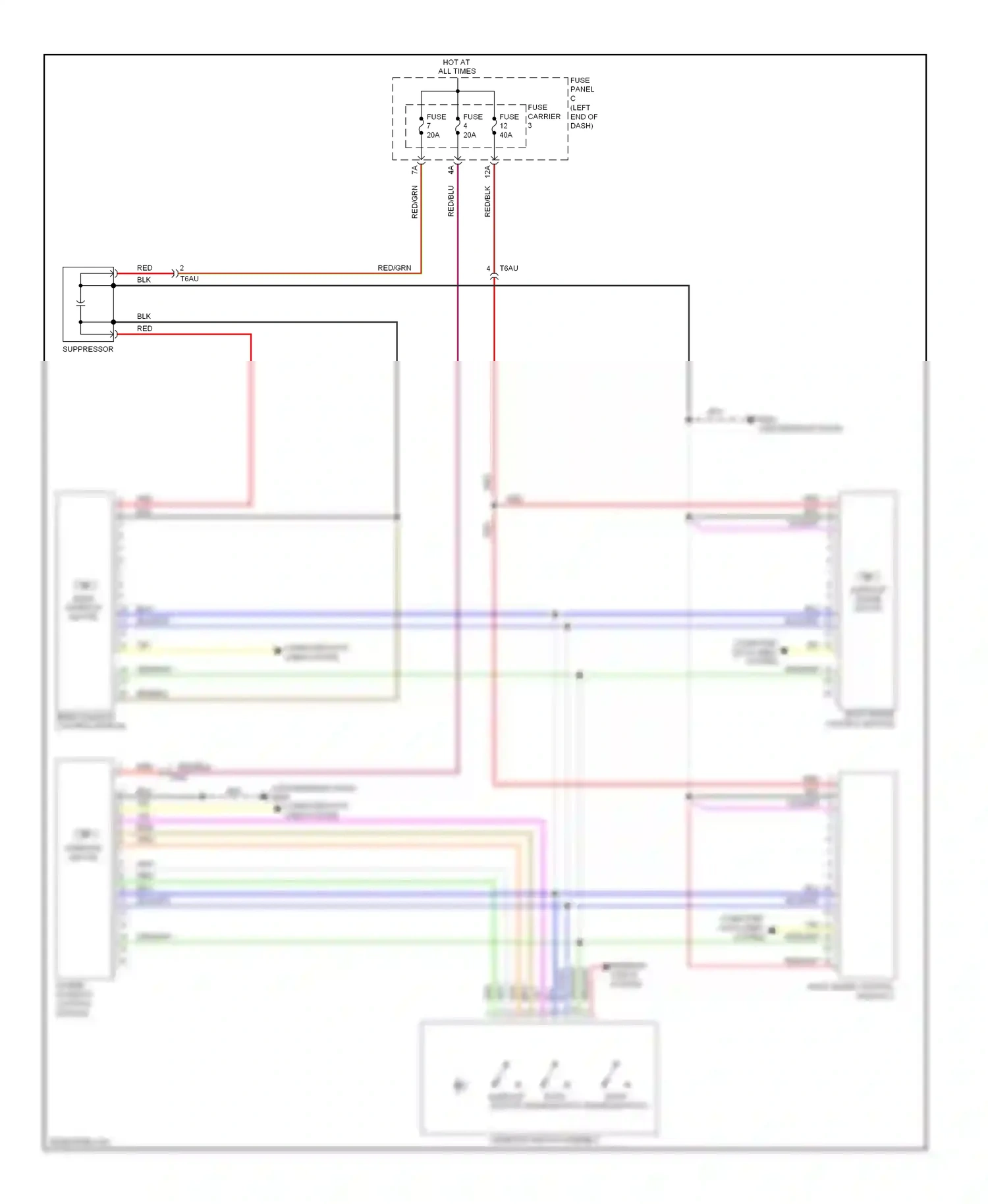 Audi A8 D4 (2010-2014) suppressor wiring diagram  (4 of 5)