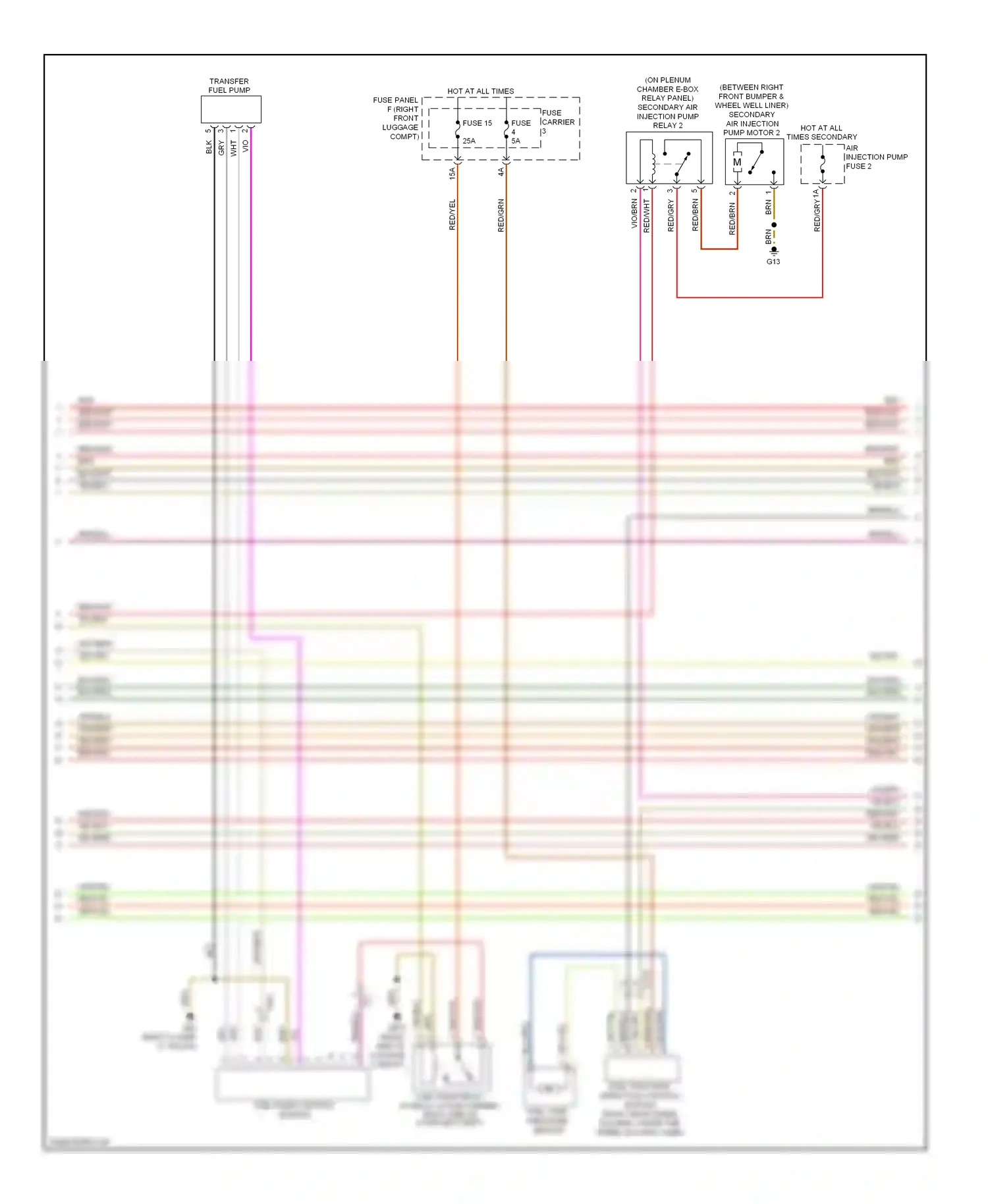 Audi A8 D4 (2010-2014) transfer fuel pump wiring diagram  (2 of 2)