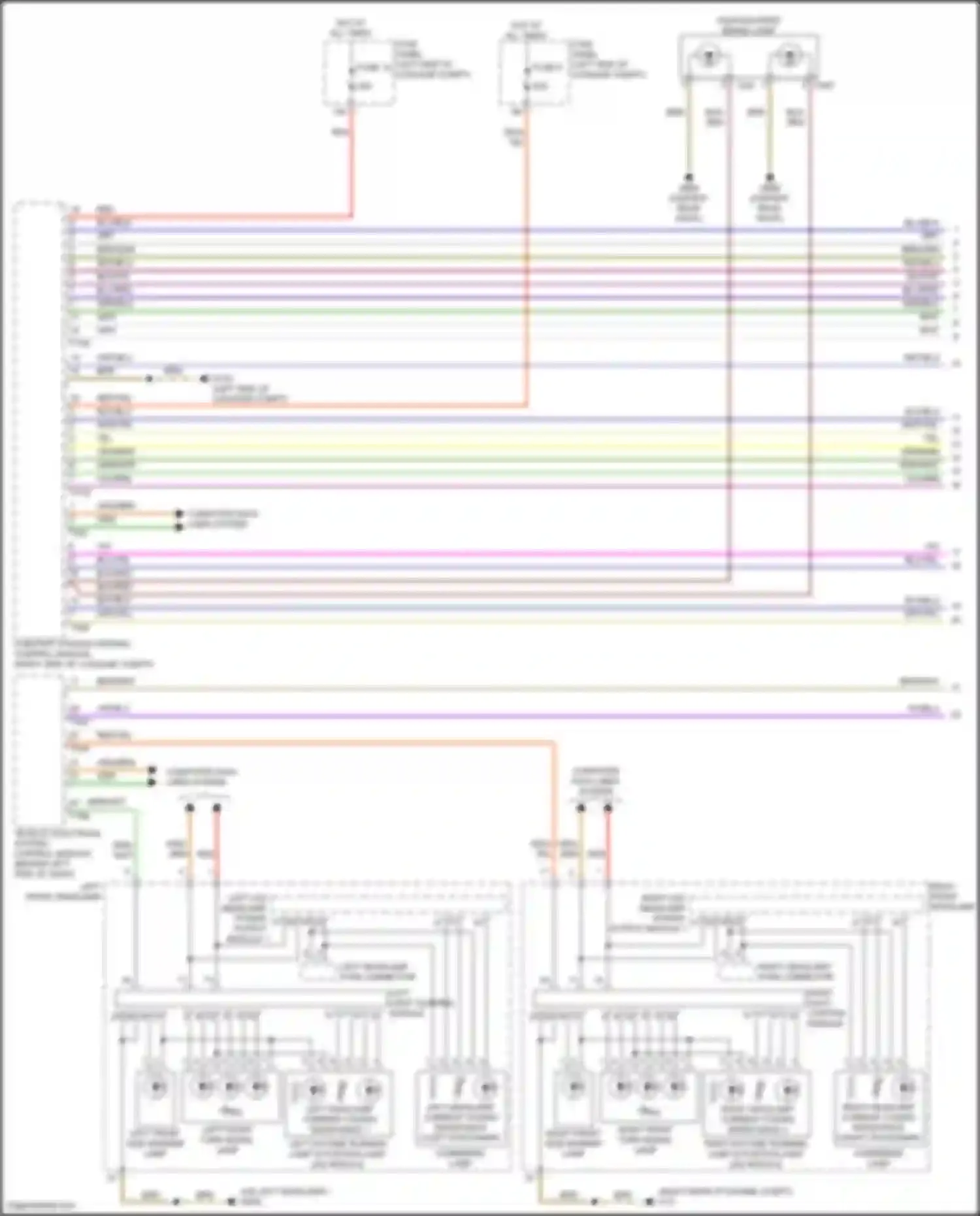 A8 Audi D5 facelift (2021-2024): Exterior lamps circuit (1 of 3)