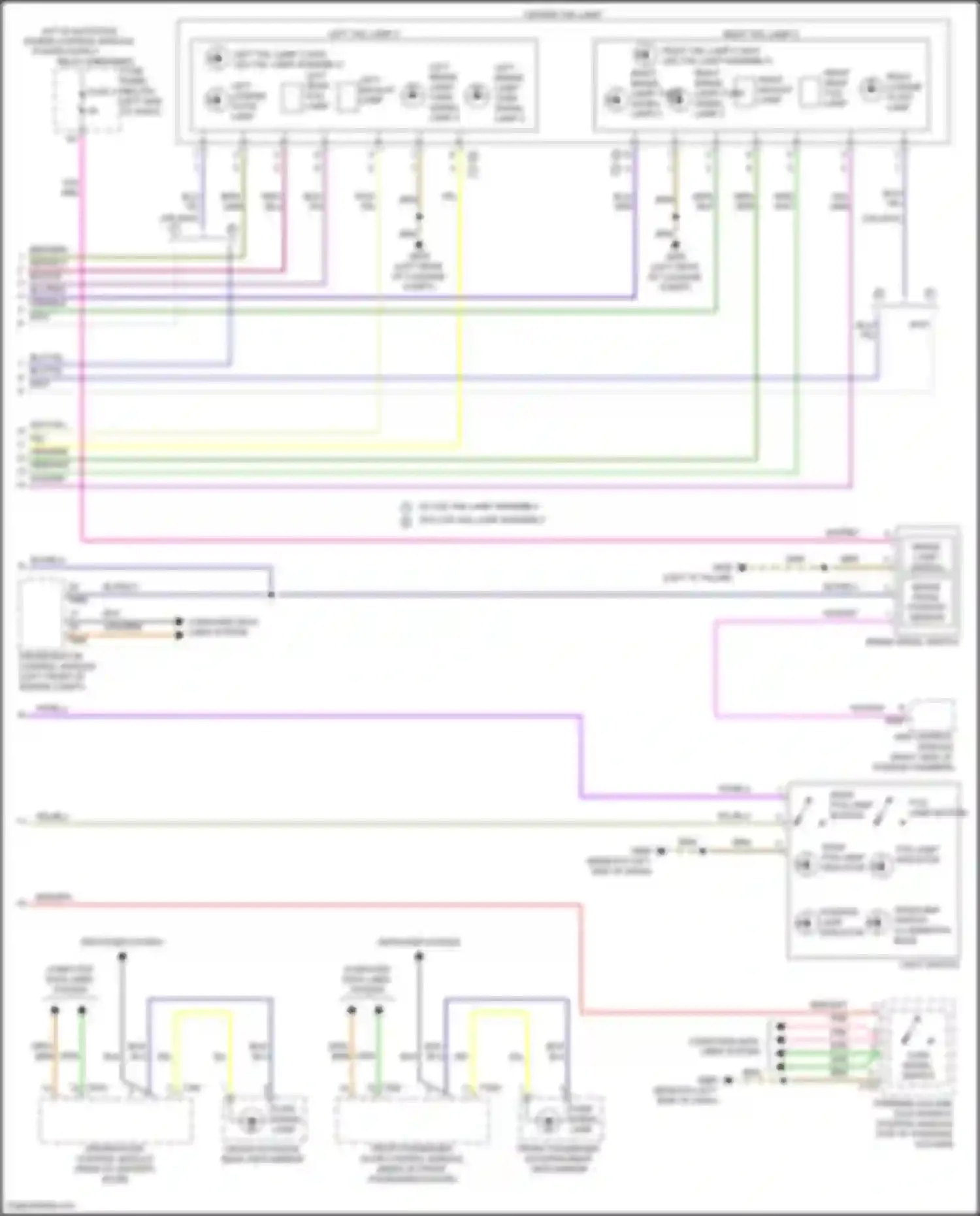 A8 Audi D5 facelift (2021-2024): Exterior lamps circuit (3 of 3)