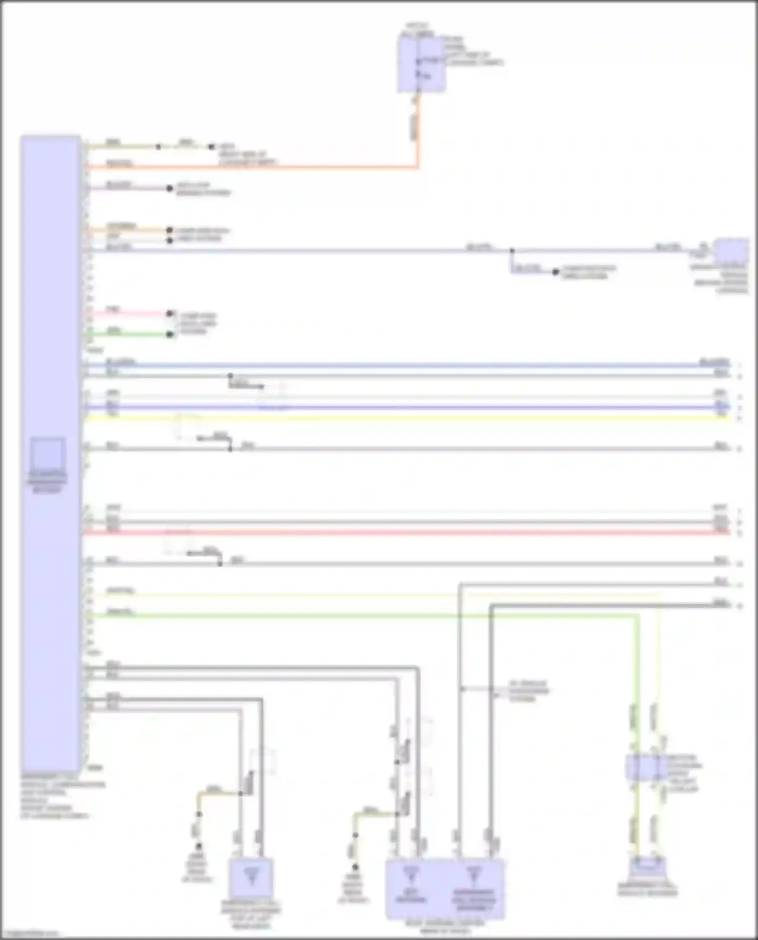 A8 Audi D5 facelift (2021-2024): Emergency call circuit, w/ connect plus (1 of 2)