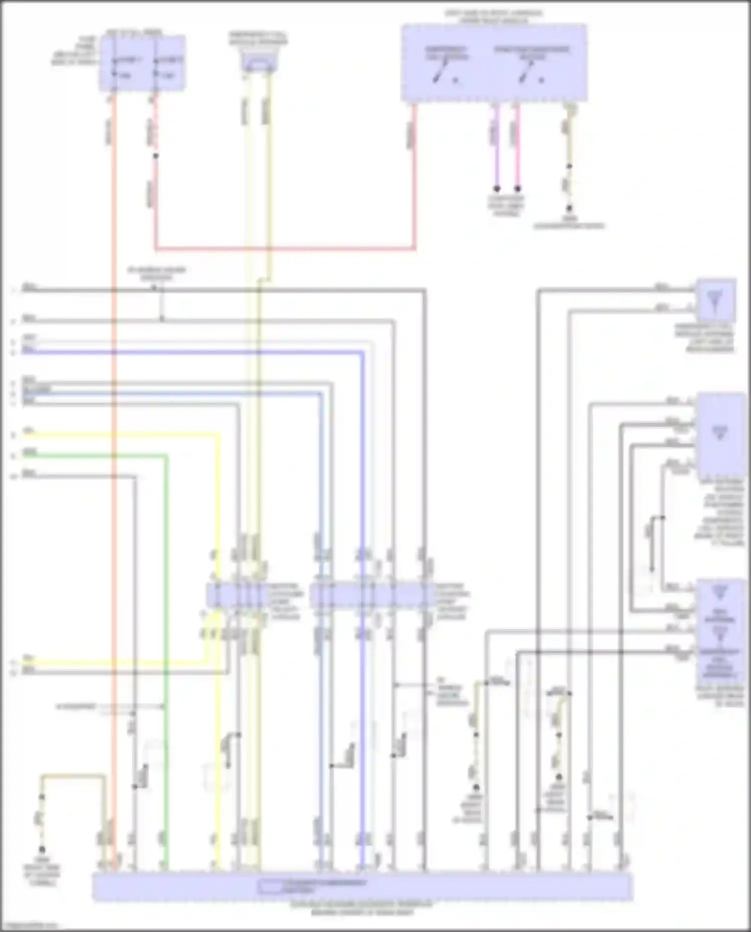 A8 Audi D5 facelift (2021-2024): Emergency call circuit, w/o connect plus (2 of 2)