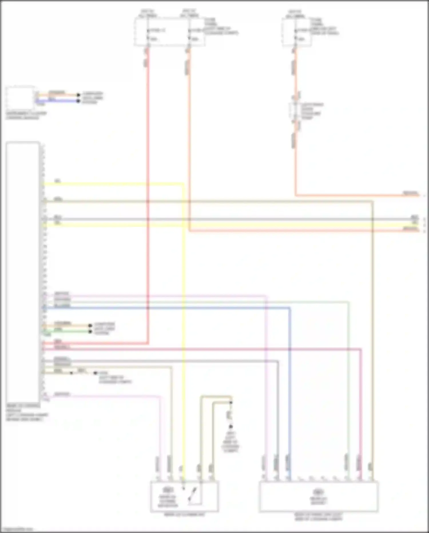 A8 Audi D5 facelift (2021-2024): Trunk & fuel door release circuit (1 of 2)