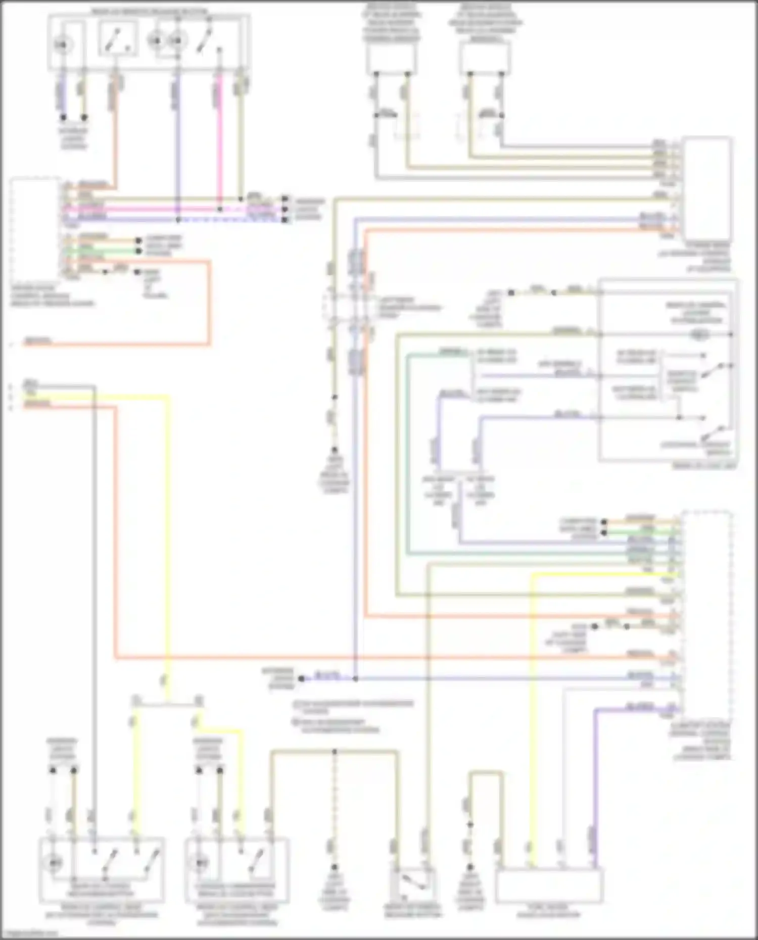 A8 Audi D5 facelift (2021-2024): Trunk & fuel door release circuit (2 of 2)