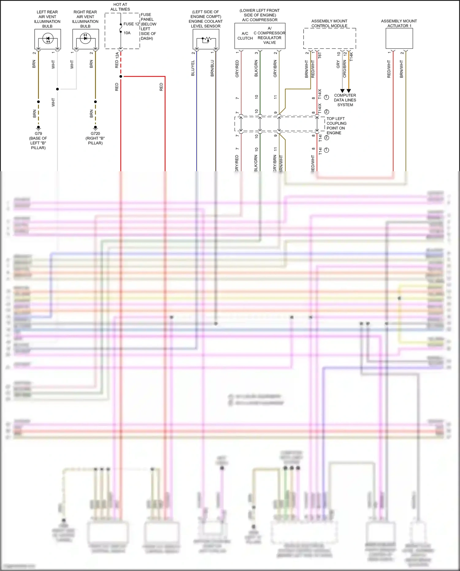 Wiring diagram a/c compressor for Audi A8 D5 facelift (2021-2024) (3 of 3)