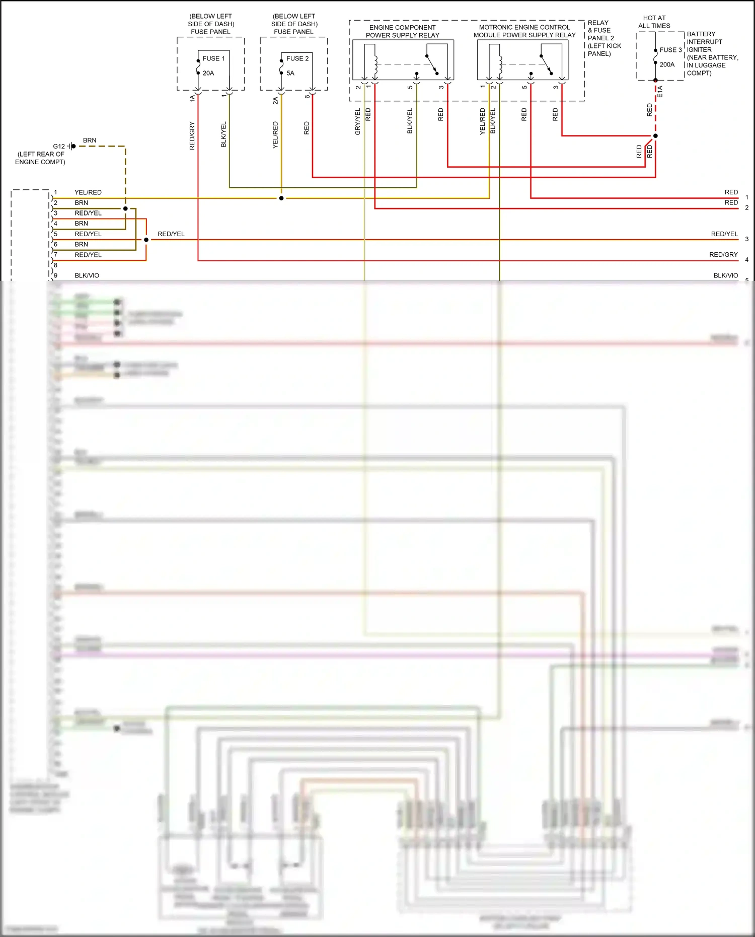 Wiring diagram active accelerator pedal motor for Audi A8 D5 facelift (2021-2024) (2 of 2)