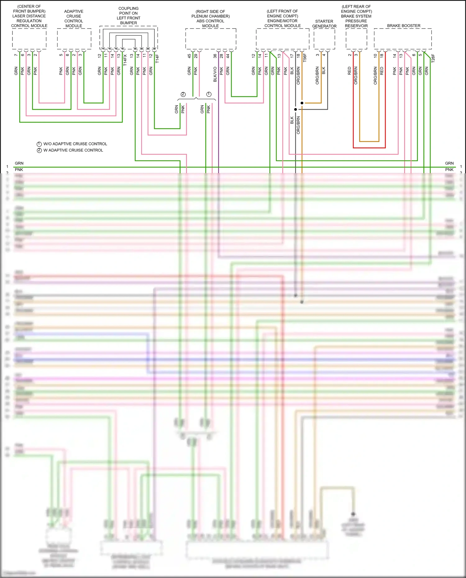 Wiring diagram adaptive cruise control module for Audi A8 D5 facelift (2021-2024) (1 of 4)