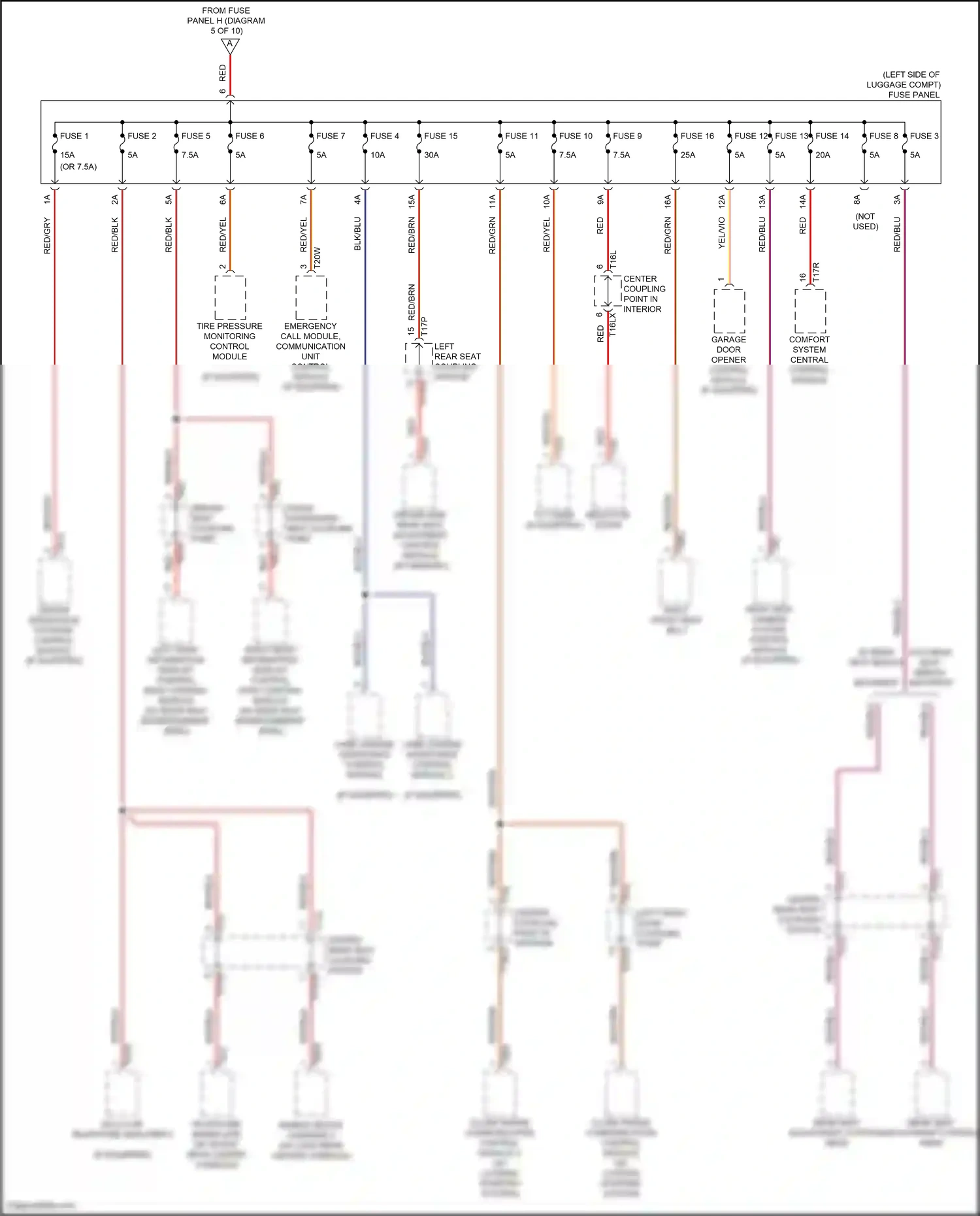 Wiring diagram comfort system central control module for Audi A8 D5 facelift (2021-2024) (18 of 24)