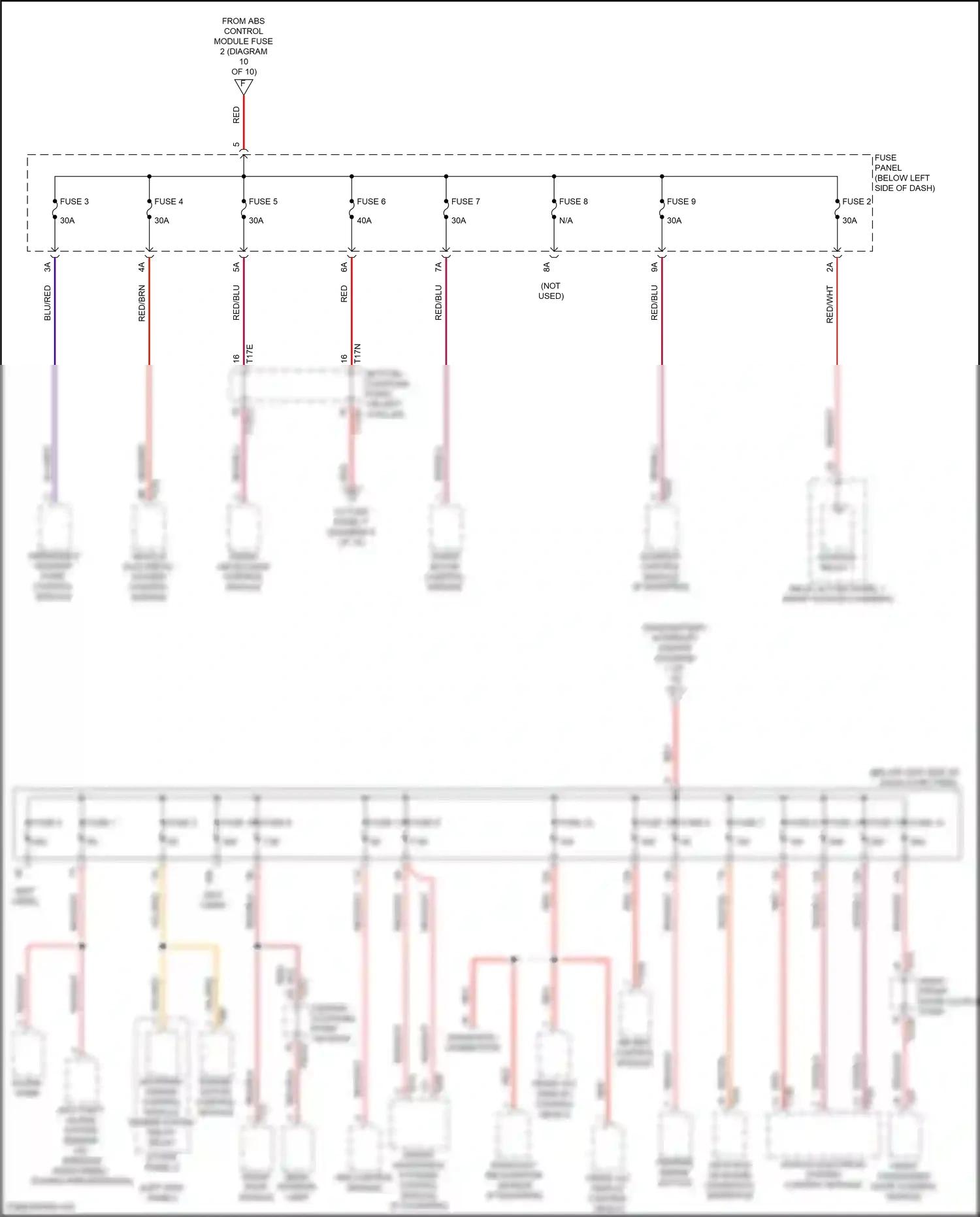 Wiring diagram diagnostic connection for Audi A8 D5 facelift (2021-2024) (3 of 4)