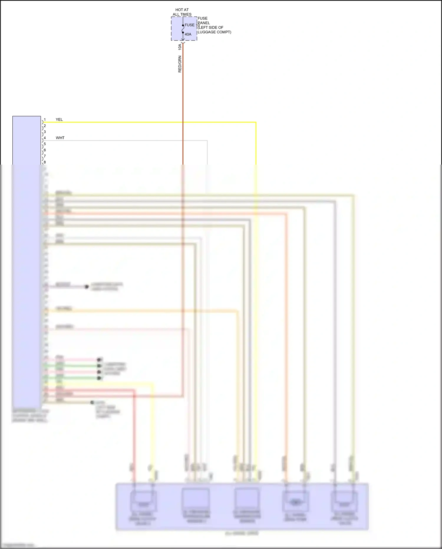 Wiring diagram differential lock control module for Audi A8 D5 facelift (2021-2024) (1 of 4)