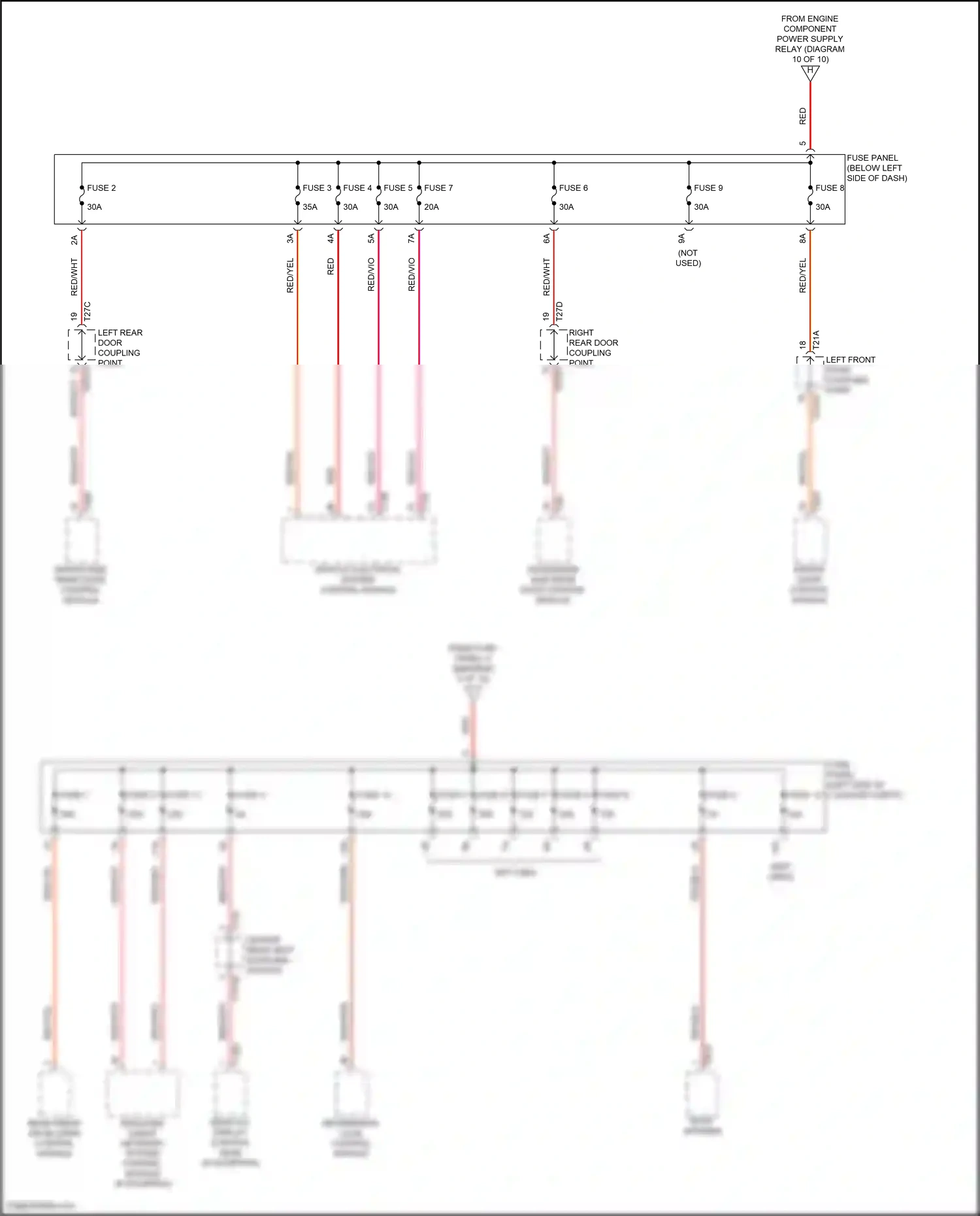 Wiring diagram differential lock control module for Audi A8 D5 facelift (2021-2024) (4 of 4)