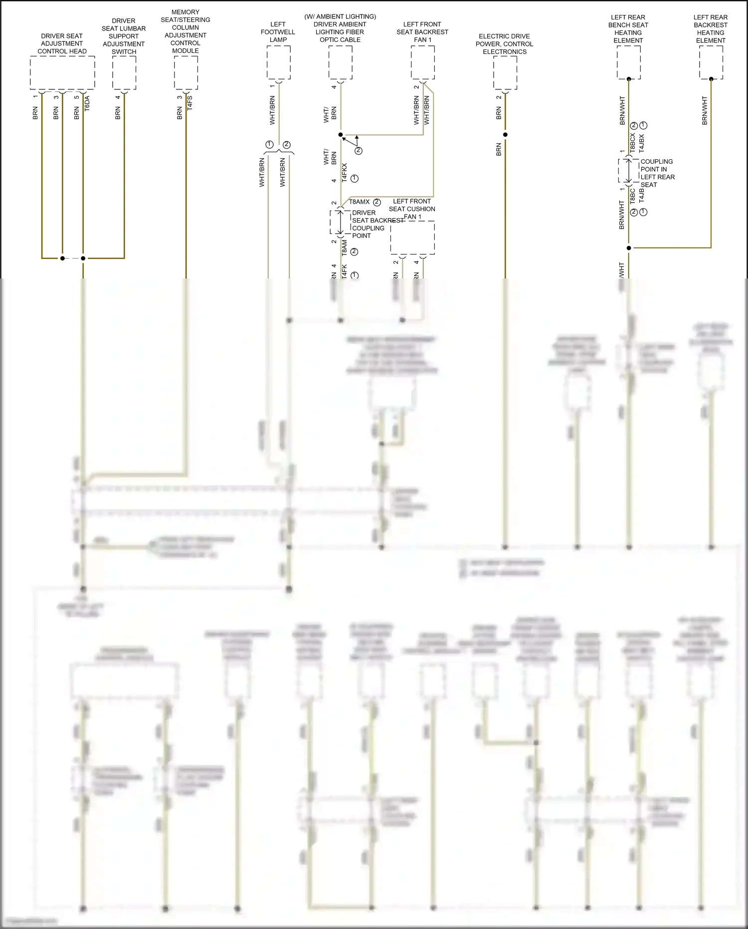 Wiring diagram driver seat coupling point for Audi A8 D5 facelift (2021-2024) (6 of 20)