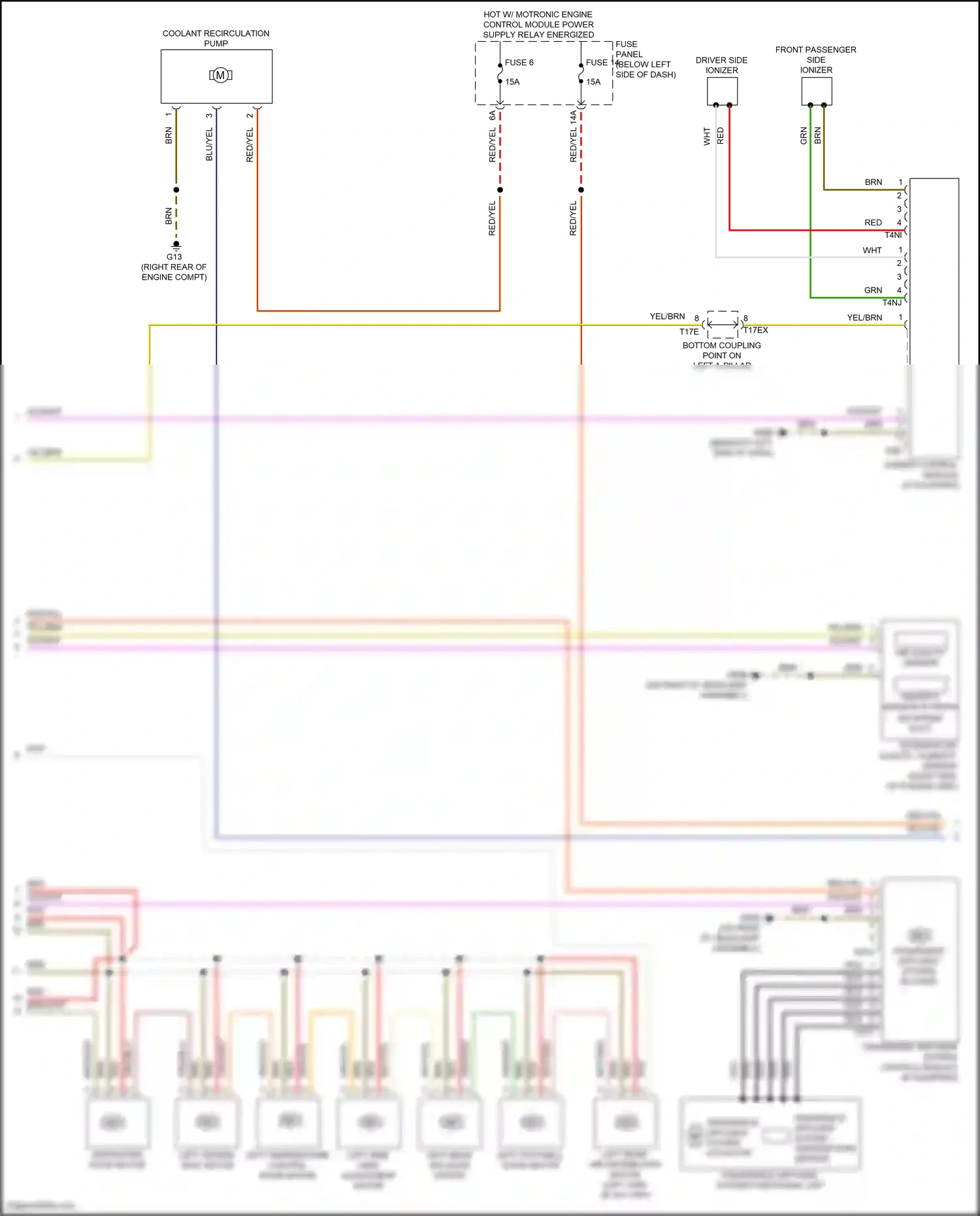 Wiring diagram driver side ionizer for Audi A8 D5 facelift (2021-2024) (3 of 3)