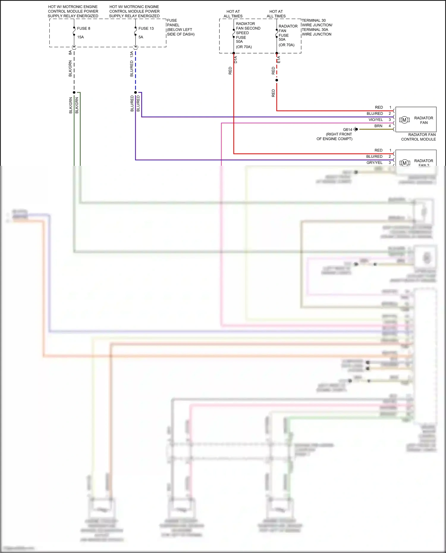 Wiring diagram engine pre-wiring coupling point 1 for Audi A8 D5 facelift (2021-2024) (1 of 6)