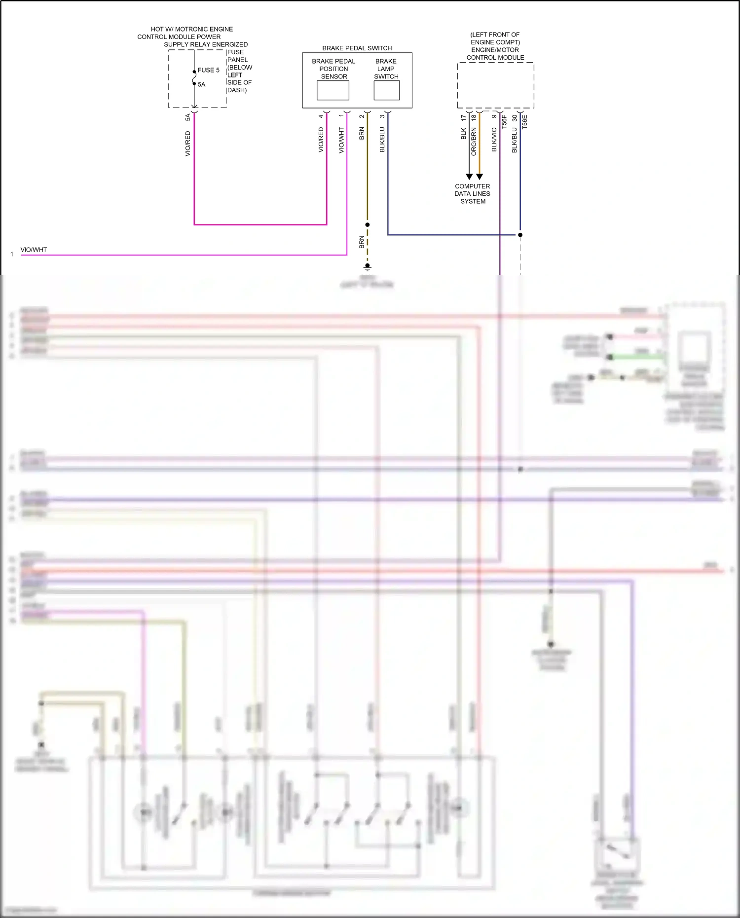 Wiring diagram engine/motor control module for Audi A8 D5 facelift (2021-2024) (1 of 14)