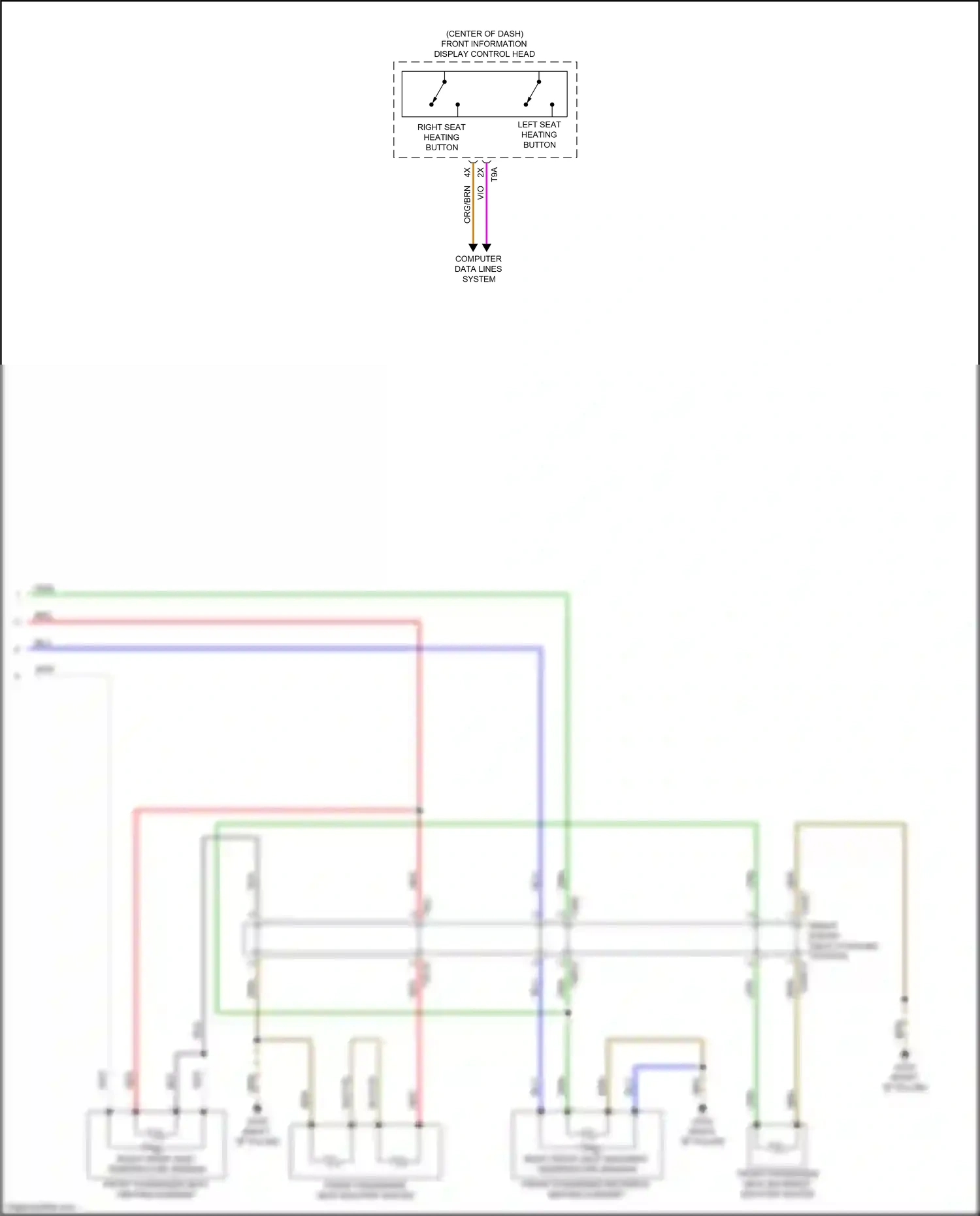 Wiring diagram front information display control head for Audi A8 D5 facelift (2021-2024) (3 of 6)