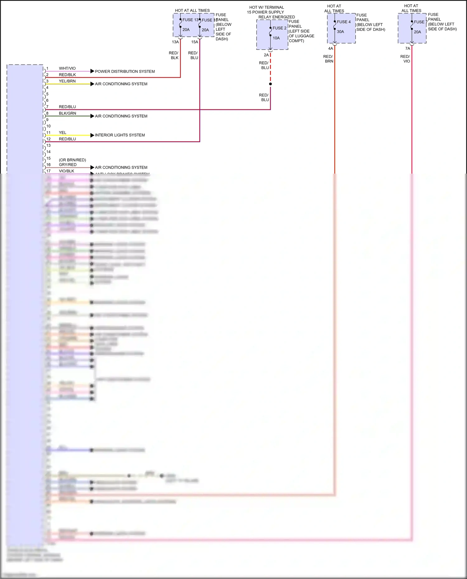 Wiring diagram fuse 15 for Audi A8 D5 facelift (2021-2024) (10 of 11)