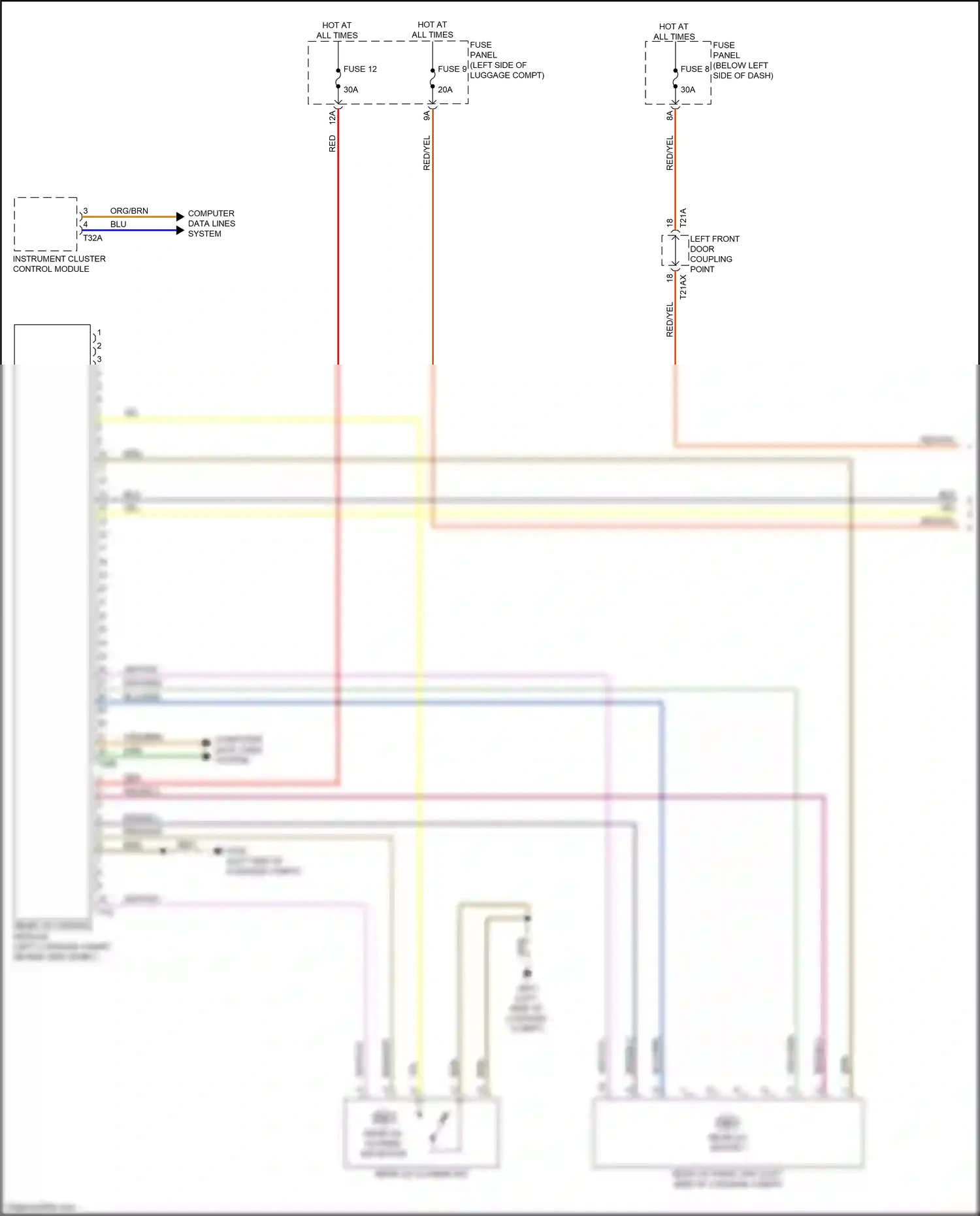 Wiring diagram fuse panel c for Audi A8 D5 facelift (2021-2024) (20 of 36)